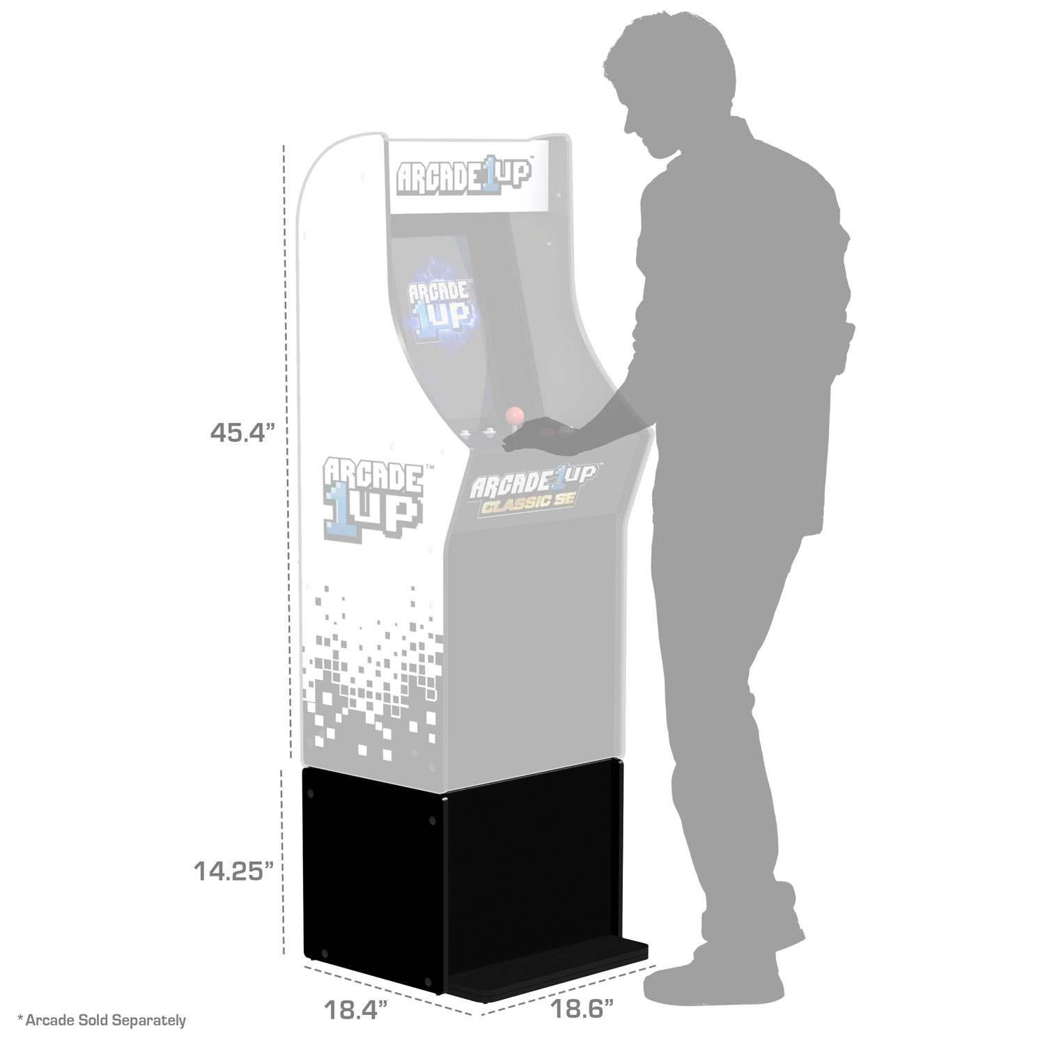 Rehausseur de 14,25 po Classic SE d'Arcade1Up - Noir