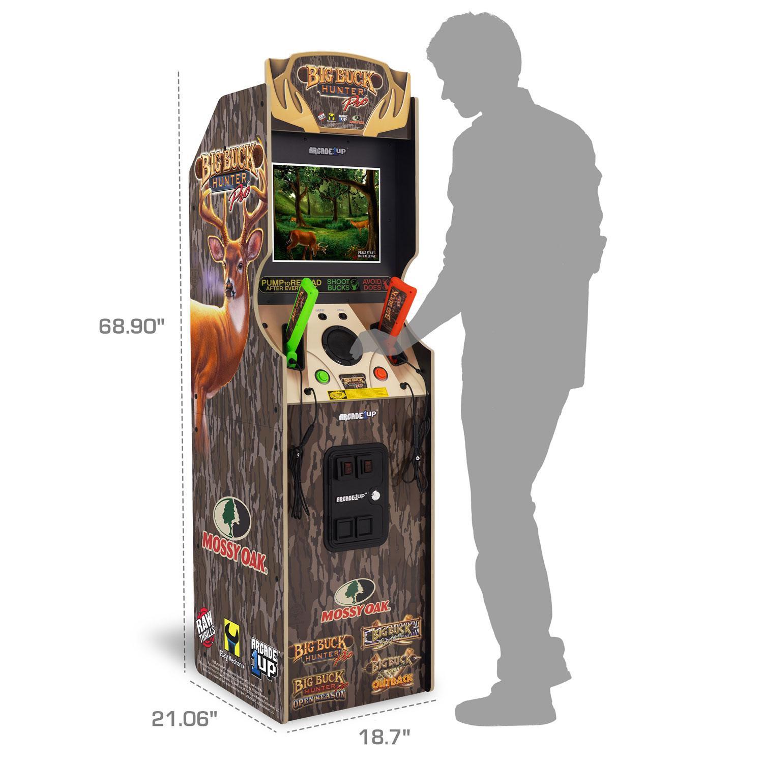 Borne d'arcade de luxe Big Buck Hunter Mossy Oak d'Arcade1Up