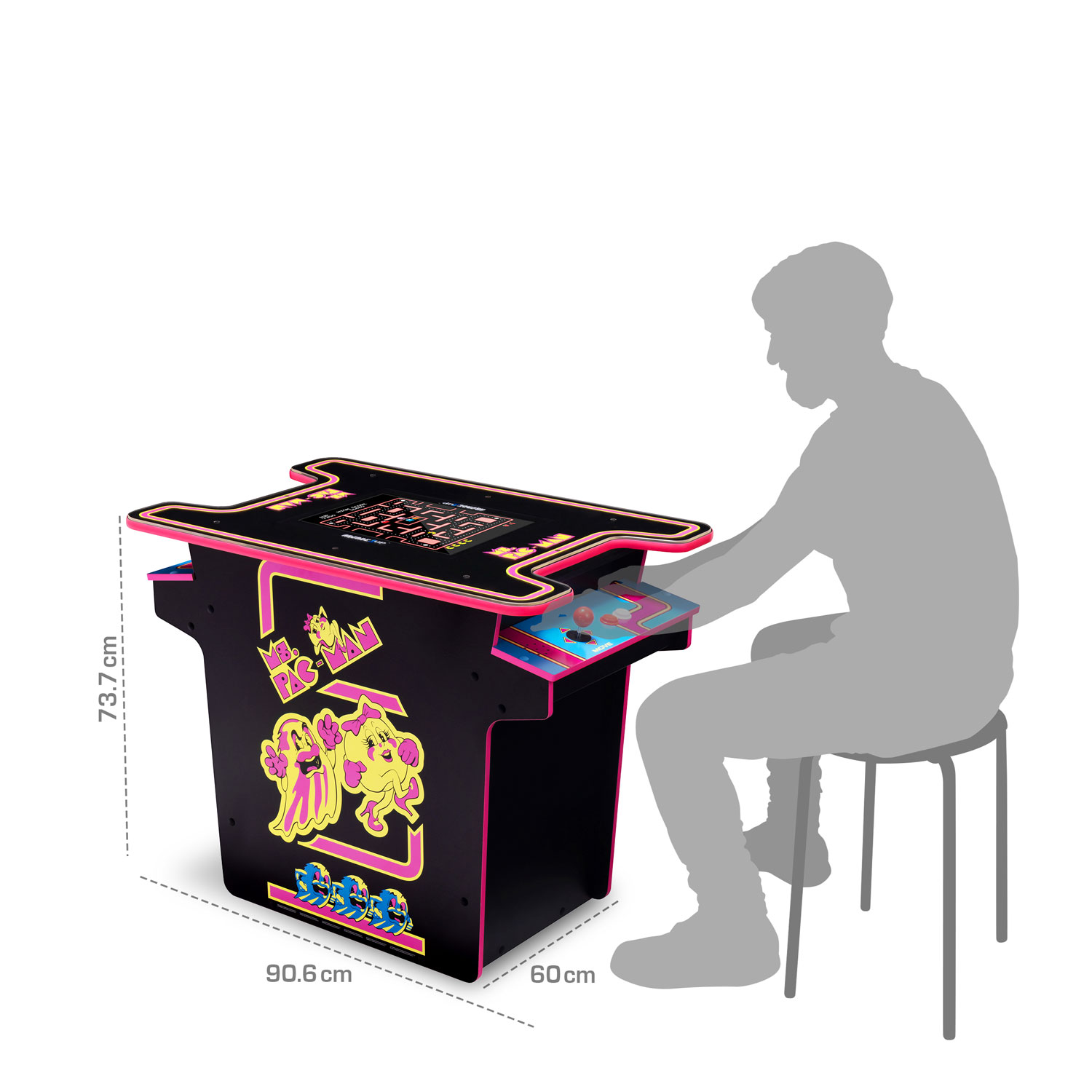 Arcade1Up Ms.PAC-MAN Head-to-Head Arcade Machine