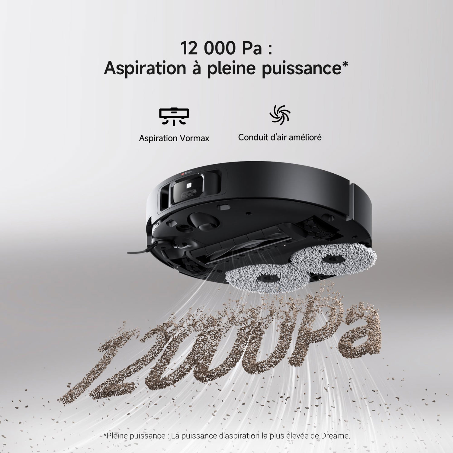 Aspirateur robot à vadrouille à vidange automatique X40 Ultra de Dreame - Noir