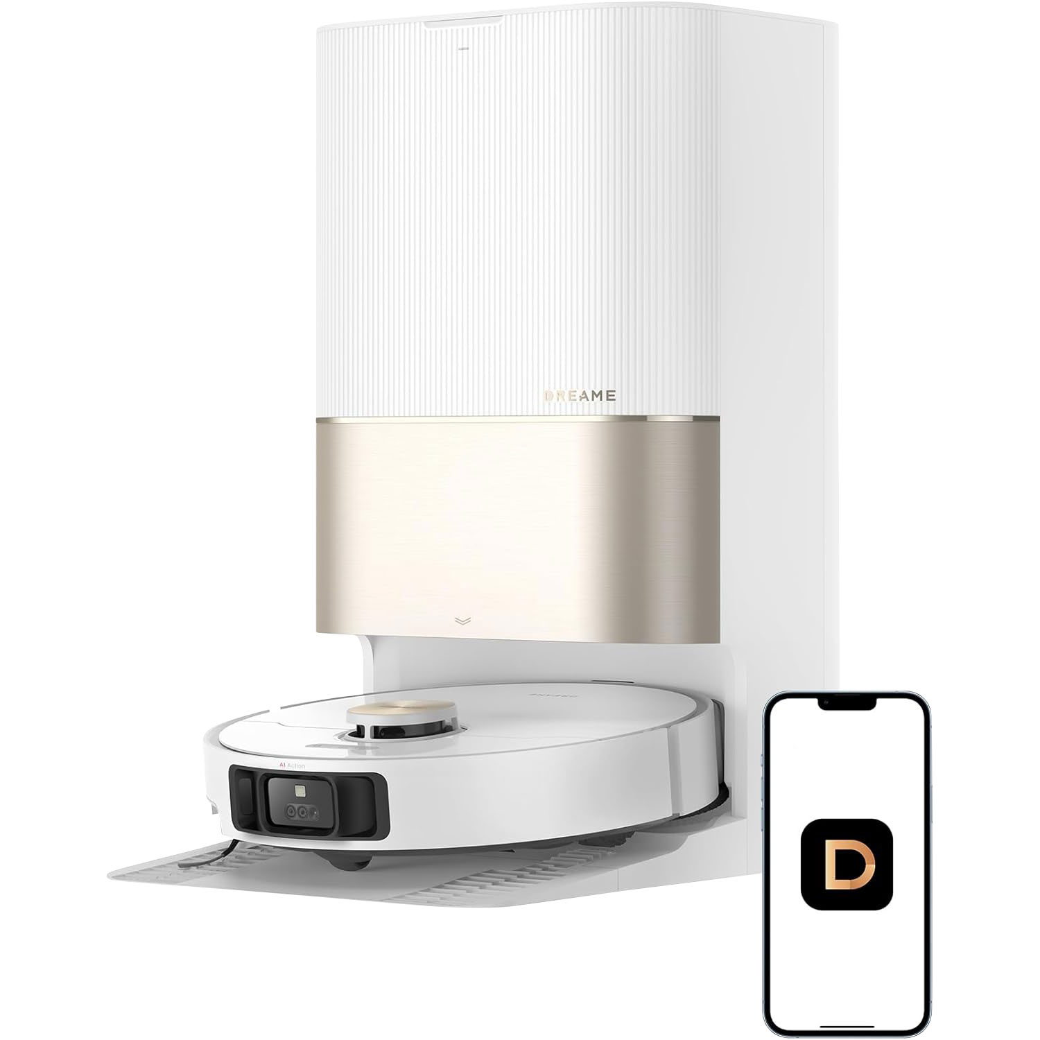 Aspirateur robot à vadrouille à vidange automatique X40 Ultra de Dreame - Blanc