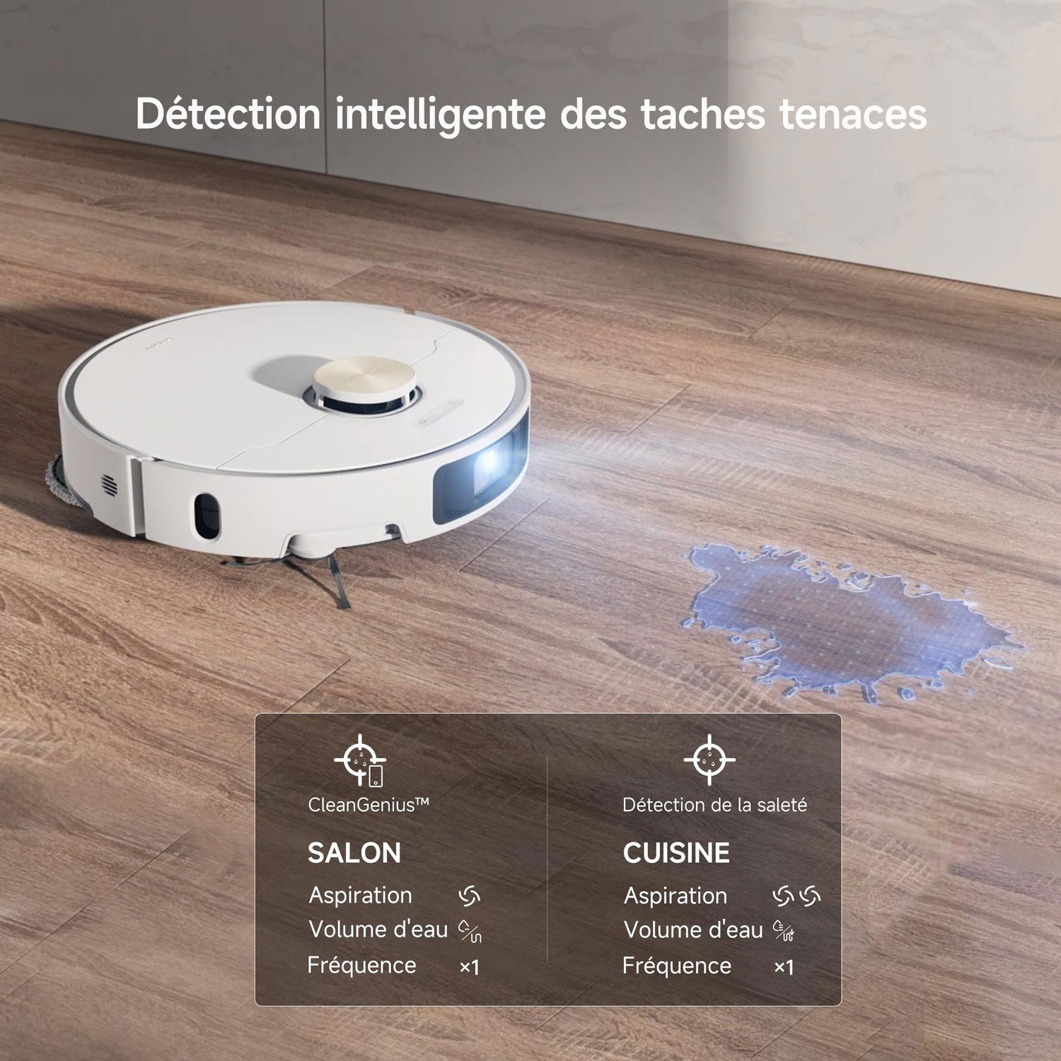 Aspirateur robot à vadrouille à vidange automatique X40 Ultra de Dreame - Blanc