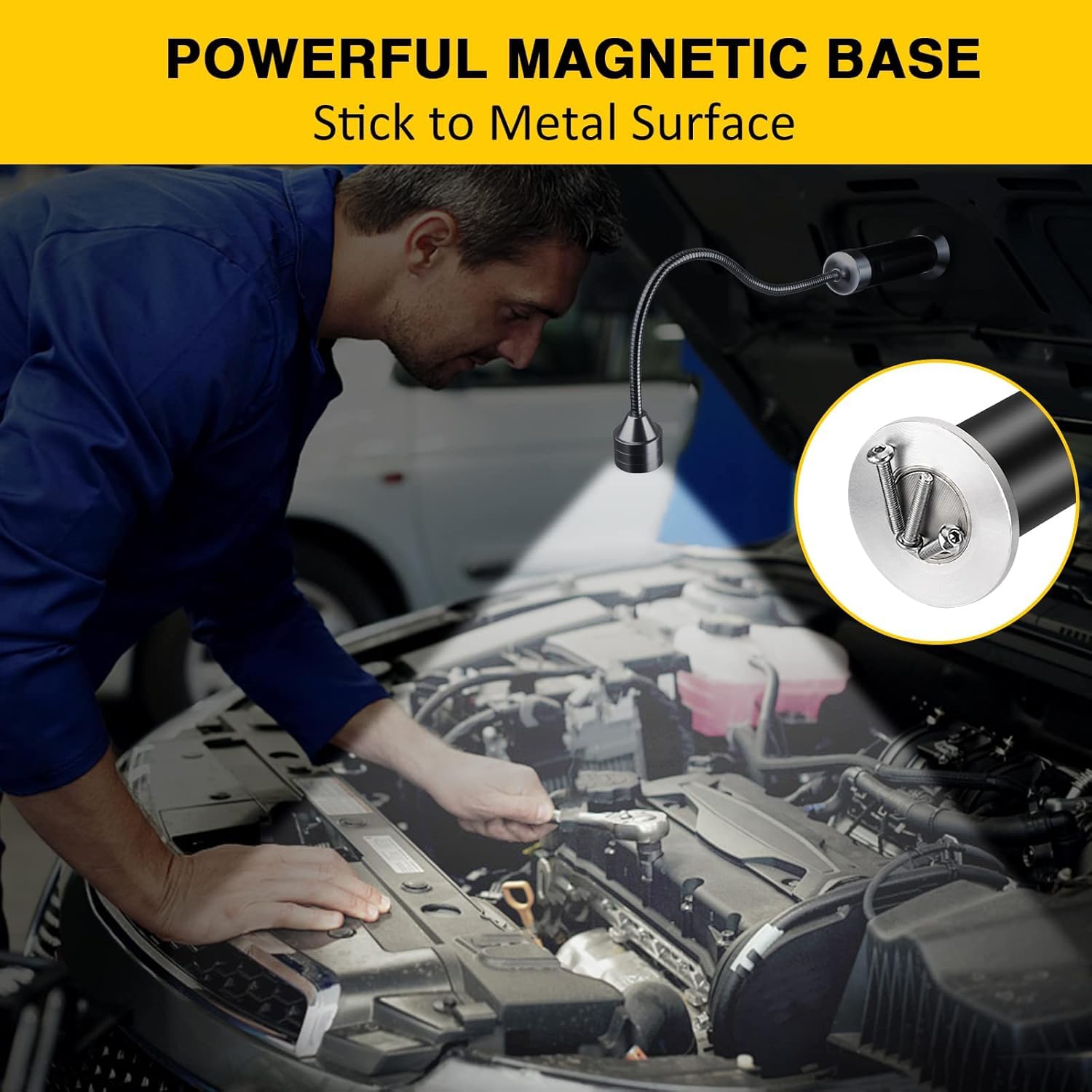 Ensemble de 2 lampes pour barbecue, Rotation à 360° Super-Bright, Cadeaux pour anniversaire, Résistant aux intempéries, Puissante lampe pour barbecue