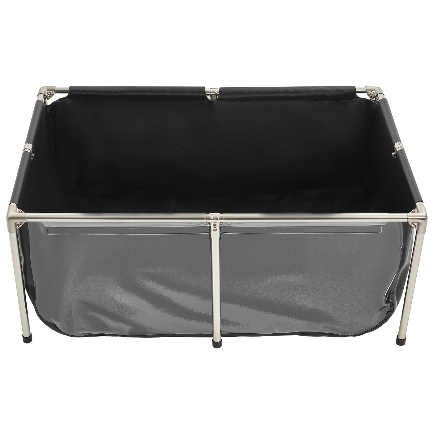 VEVOR 126.8 Gal Canvas Fish Pond, Above Ground Fish Pond, PVC Koi Tank with Clear Viewing Panel, Rectangular Goldfish Tank with Stainless Steel Frame