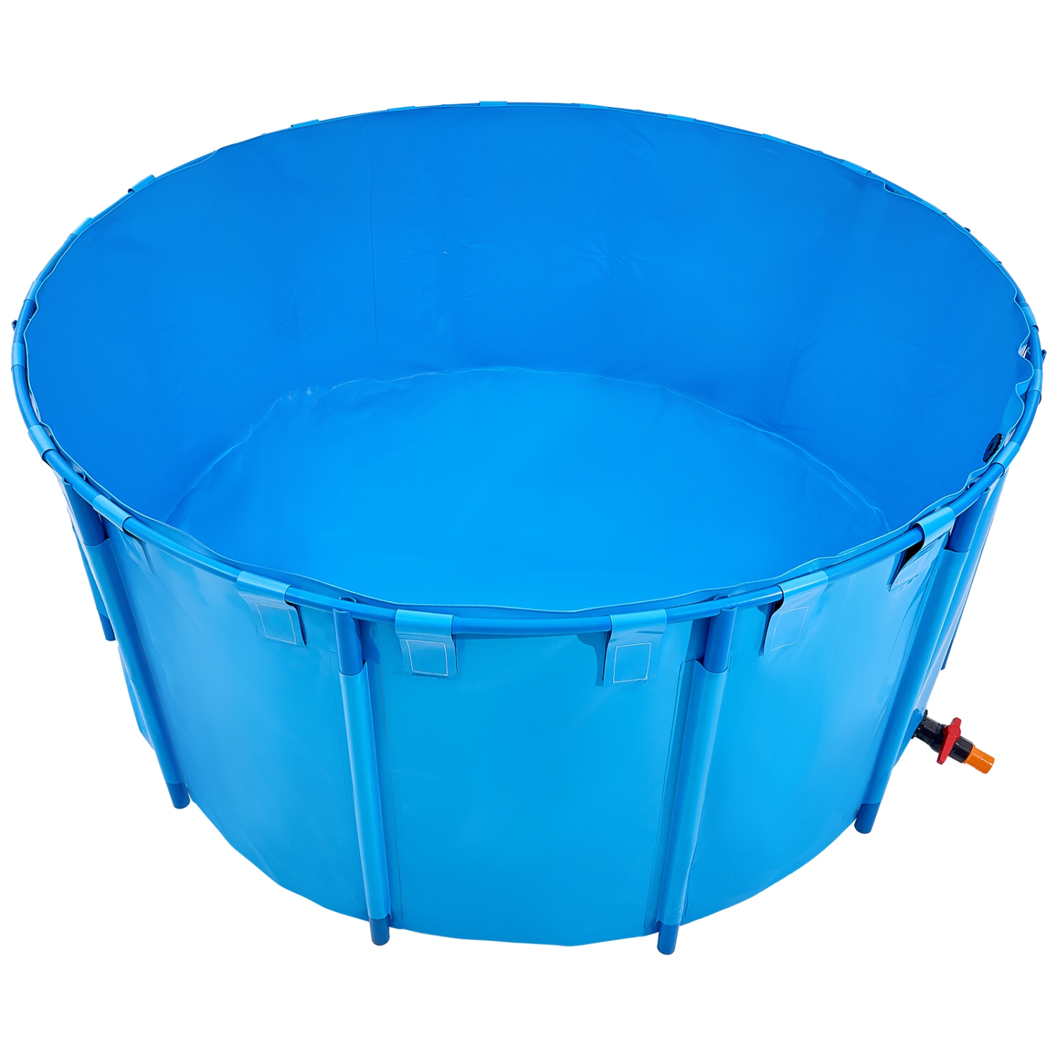 VEVOR 1320 Gal Capacity Canvas Fish Pond,Above Ground Fish Pond, Foldable PVC Koi Tank, Round Goldfish Tank with Stable Frame and Drain Valve,for