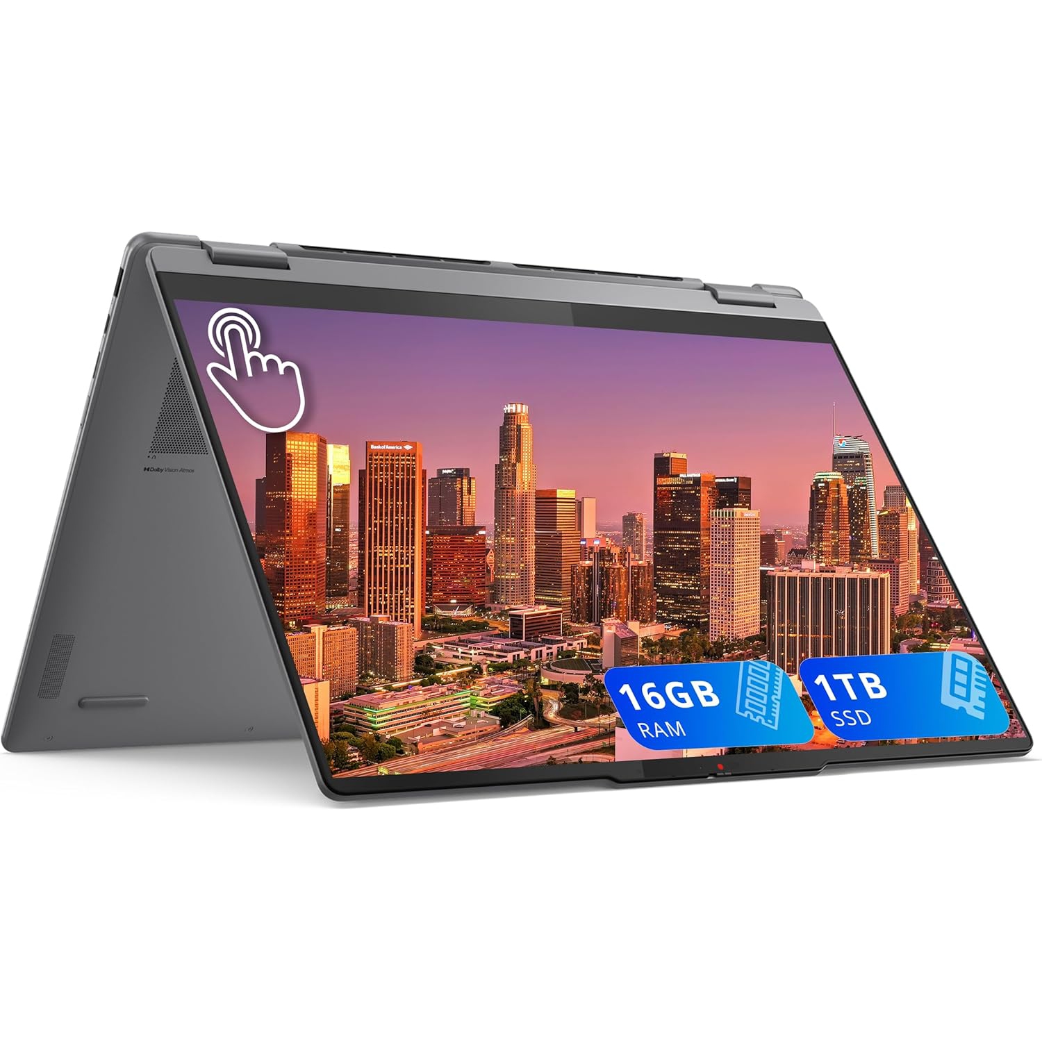 Open Box - Lenovo Yoga 7i 2-in-1 16" 2K Touchscreen Laptop, Intel Core Ultra 5 226V, 1TB SSD, 16GB LPDDR5X, Intel Arc Graphics, Backlit Keyboard,
