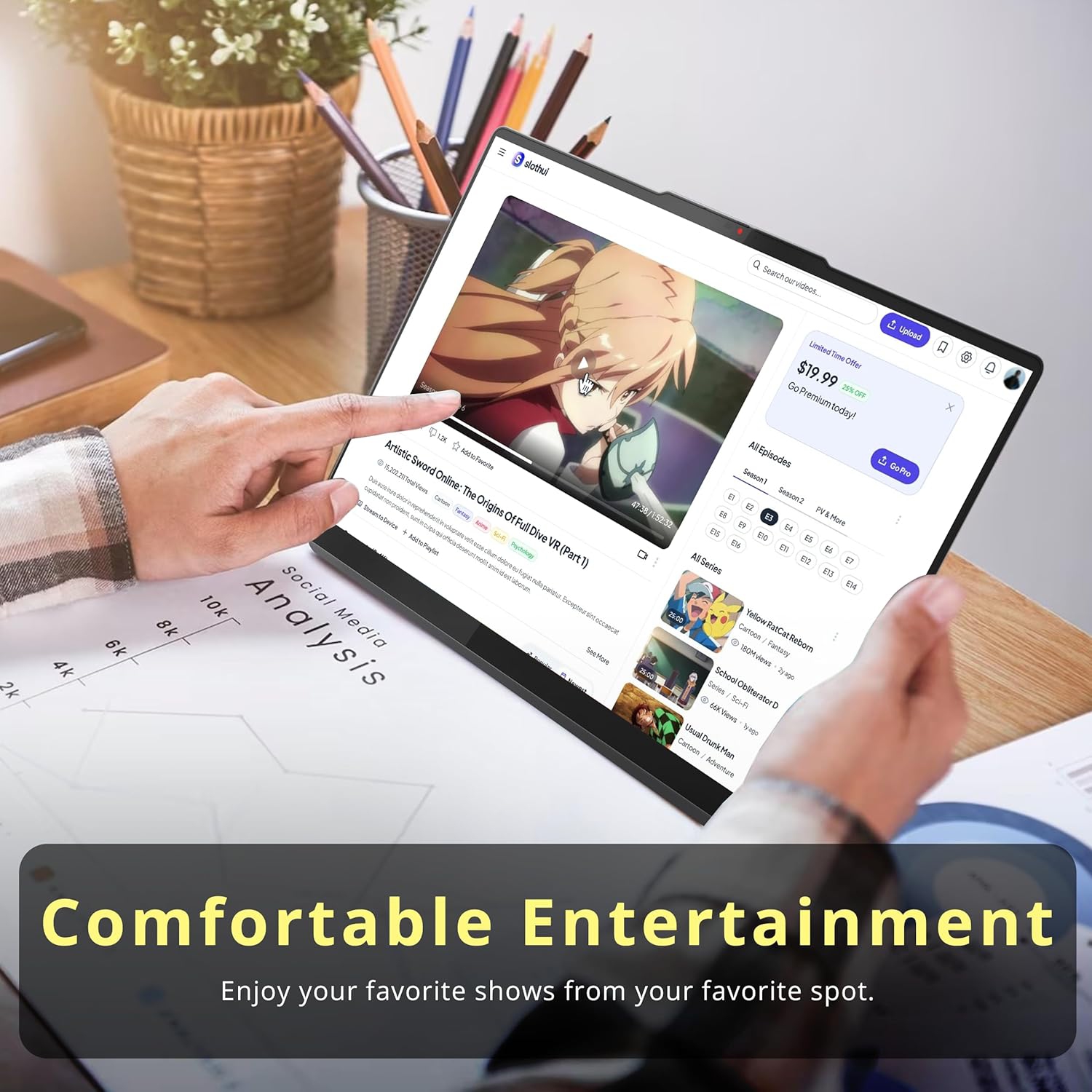 Open Box - Lenovo Yoga 7i 2-in-1 16" 2K Touchscreen Laptop, Intel Core Ultra 5 226V, 1TB SSD, 16GB LPDDR5X, Intel Arc Graphics, Backlit Keyboard,