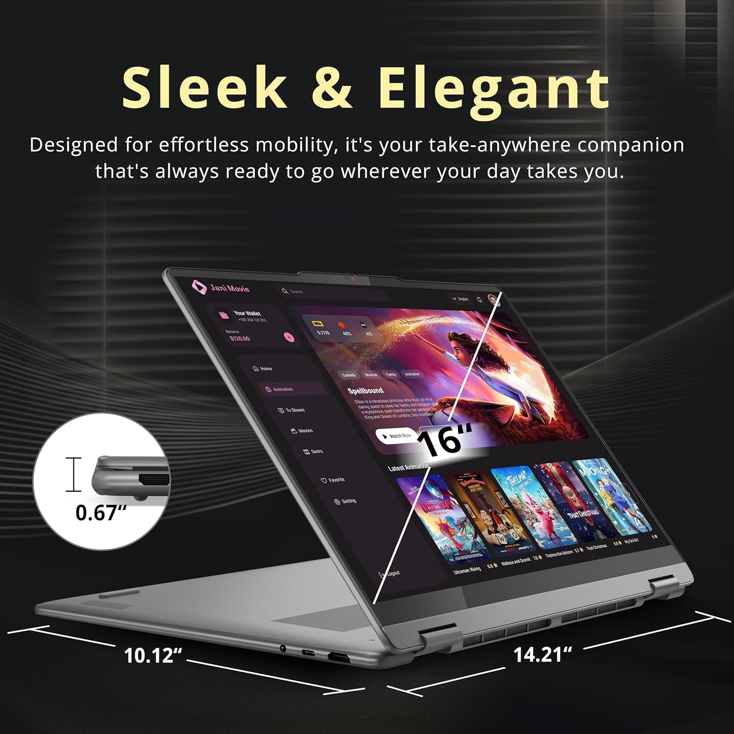 Open Box - Lenovo Yoga 7i 2-in-1 16" 2K Touchscreen Laptop, Intel Core Ultra 5 226V, 1TB SSD, 16GB LPDDR5X, Intel Arc Graphics, Backlit Keyboard,