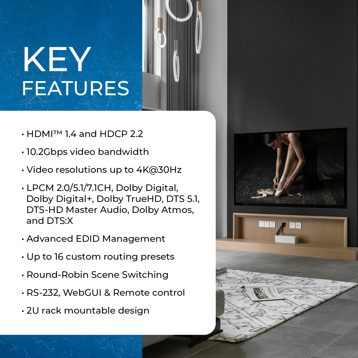 OREI 4K@30Hz 8x16 HDMI™ Matrix