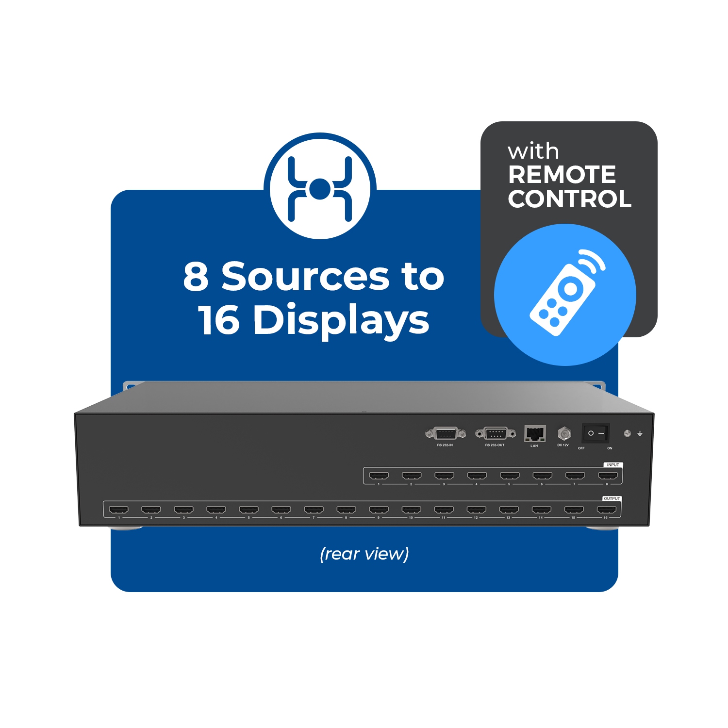 OREI 4K@30Hz 8x16 HDMI™ Matrix