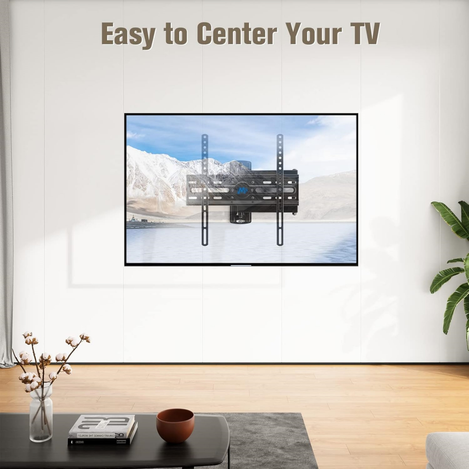 Mounting Dream Full Motion TV Wall Mount Corner Bracket with Center Design for Most of 26-55 Inch Flat Screen TV, with Swivel Articulating Arm, Up to