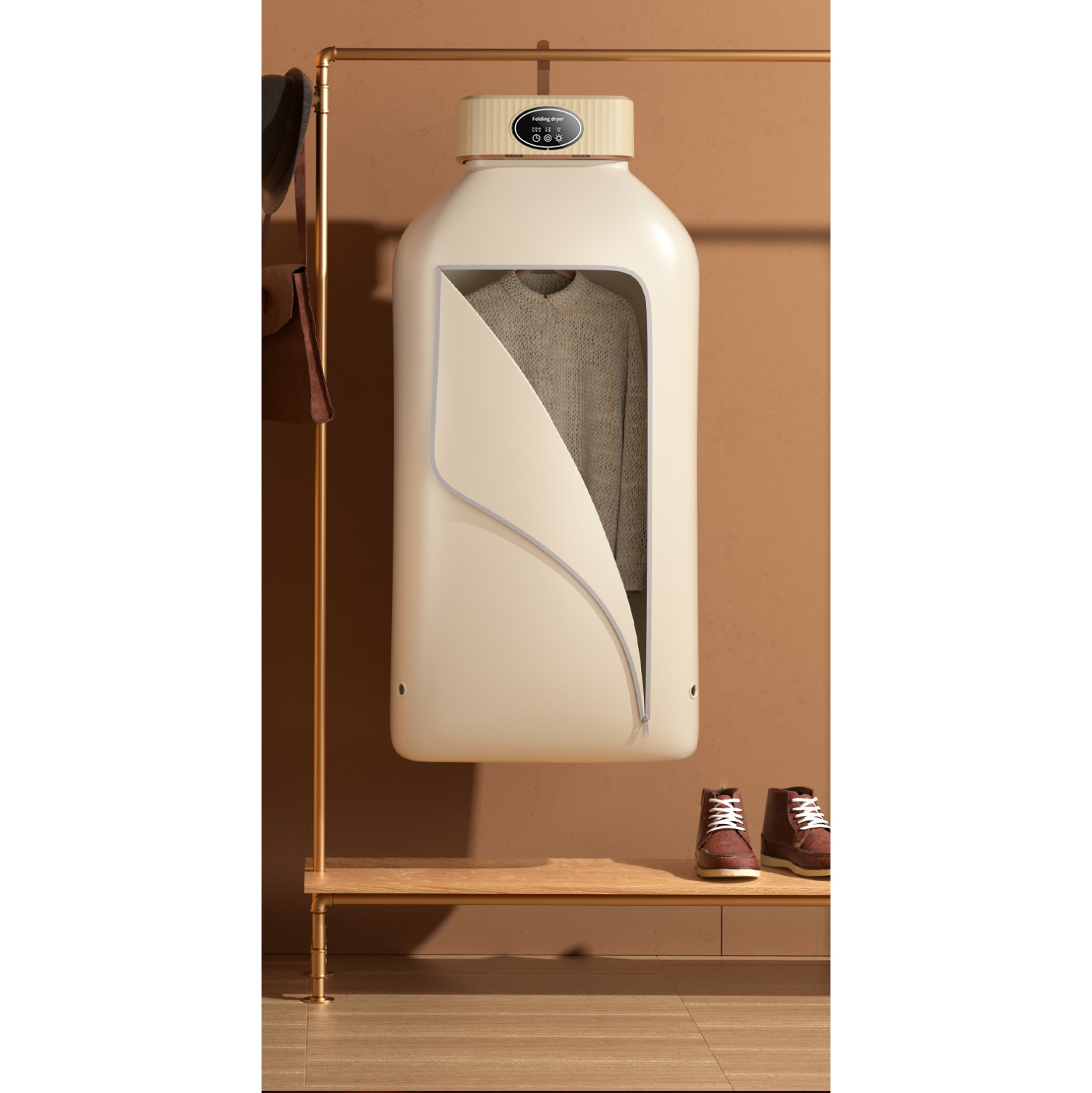 Foldable Portable Travel Dryer for Home Use, 2 Modes - US Standard - Purple