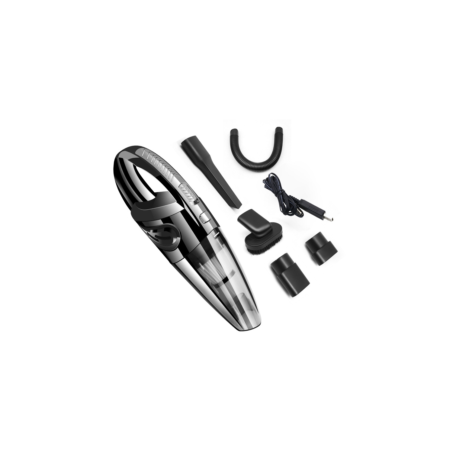 Car Vacuum Cleaner Cordless Handheld Vacuum Cleaner High-Power Wet/Dry Portable Vacuum Cleaner 4000Pa-R-6053 Black