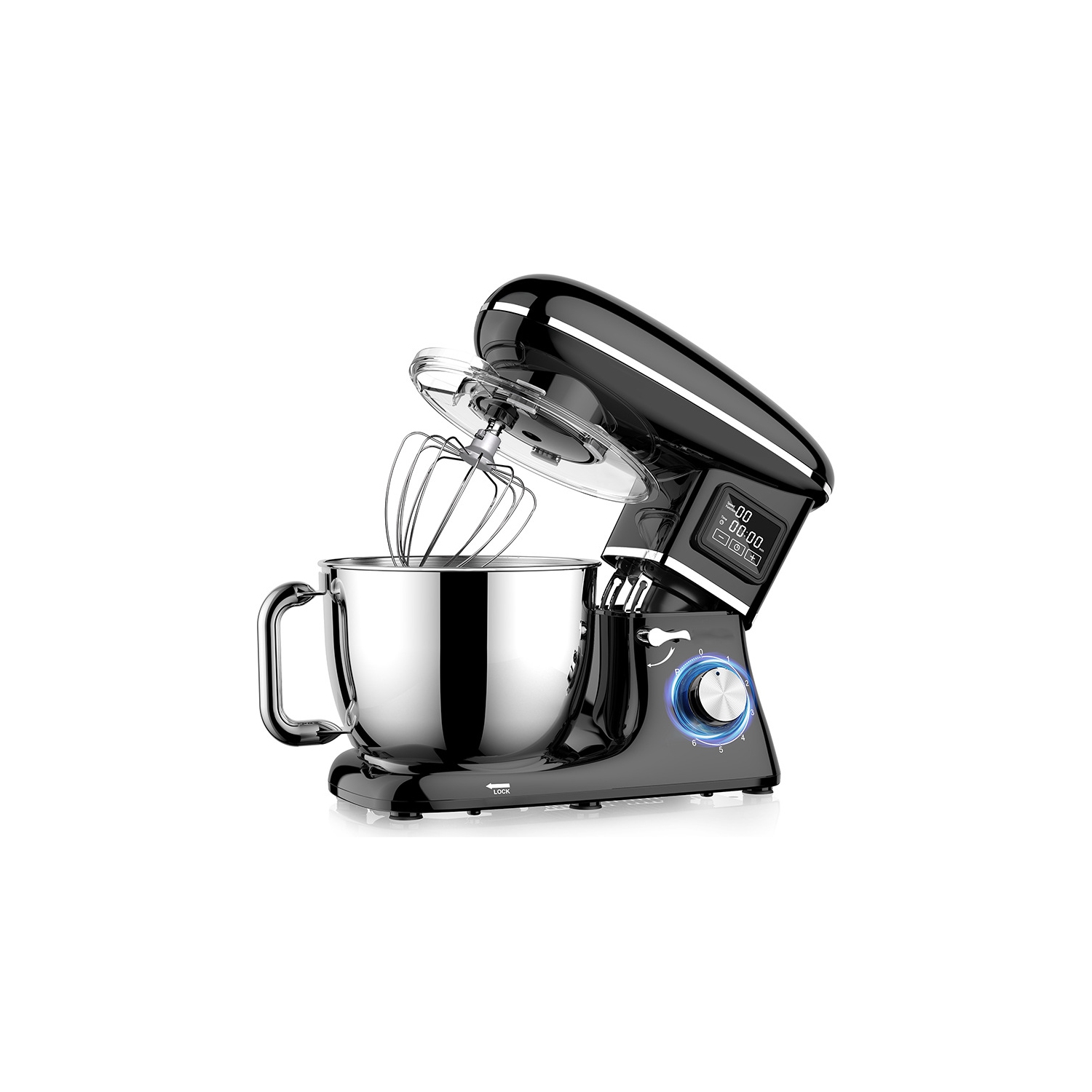 Présentoir Batteur sur socle Machine de cuisine domestique Batteur à pâte automatique Machine de bureau Petit appareil de cuisine - Noir