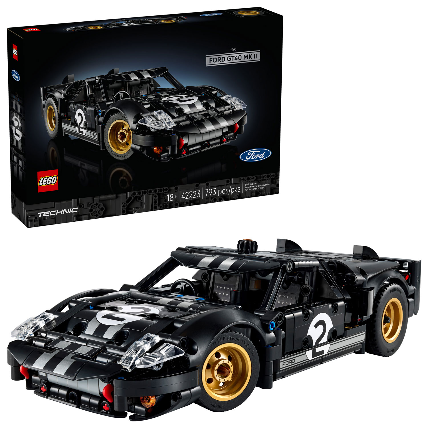 LEGO Technic: 1966 Ford GT40 MKII Race Car - 793 Pieces