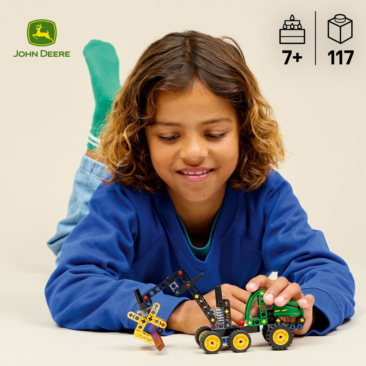 LEGO Technic : L'abatteuse-façonneuse à roues John Deere 1470H, 117 pièces