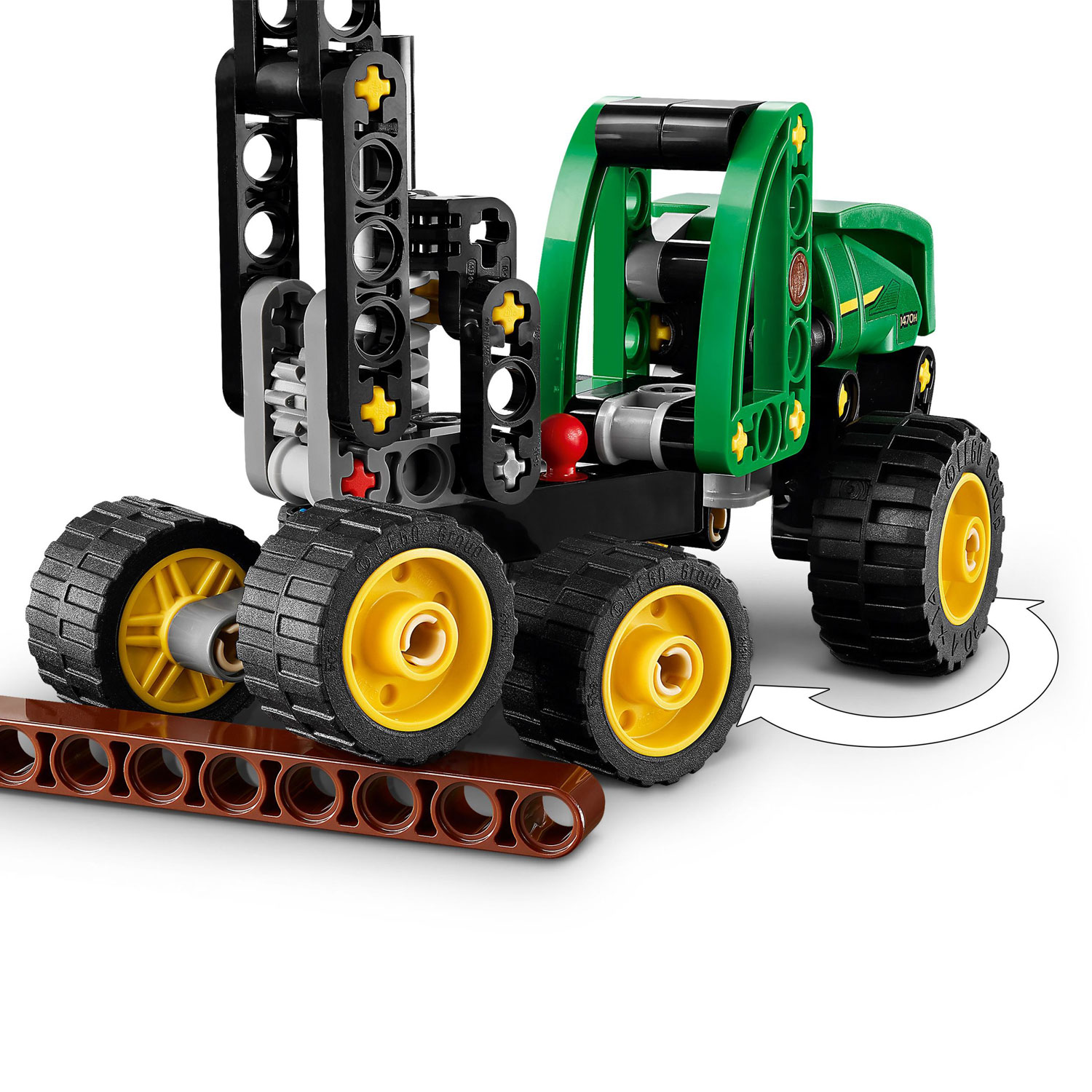 LEGO Technic : L'abatteuse-façonneuse à roues John Deere 1470H, 117 pièces