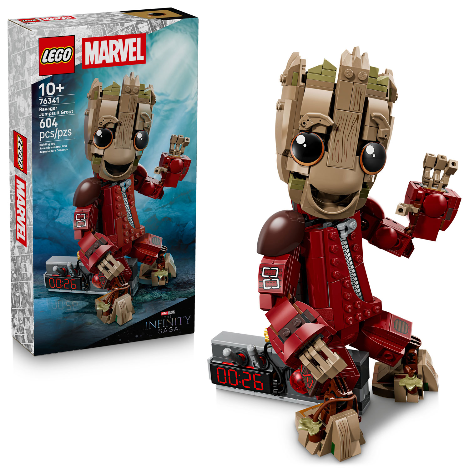 LEGO Super Heroes Marvel : Groot en combinaison de Ravageur, 604 pièces