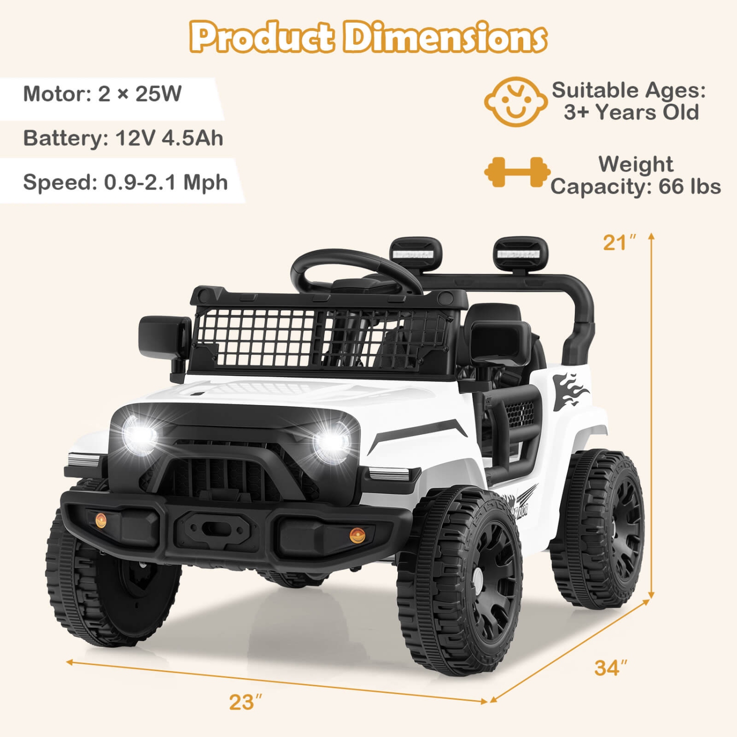 Véhicule électrique à batterie pour enfants 12&nbsp;V de Costway avec télécommande Blanc/Violet/Rouge/Bleu/Noir/Rose