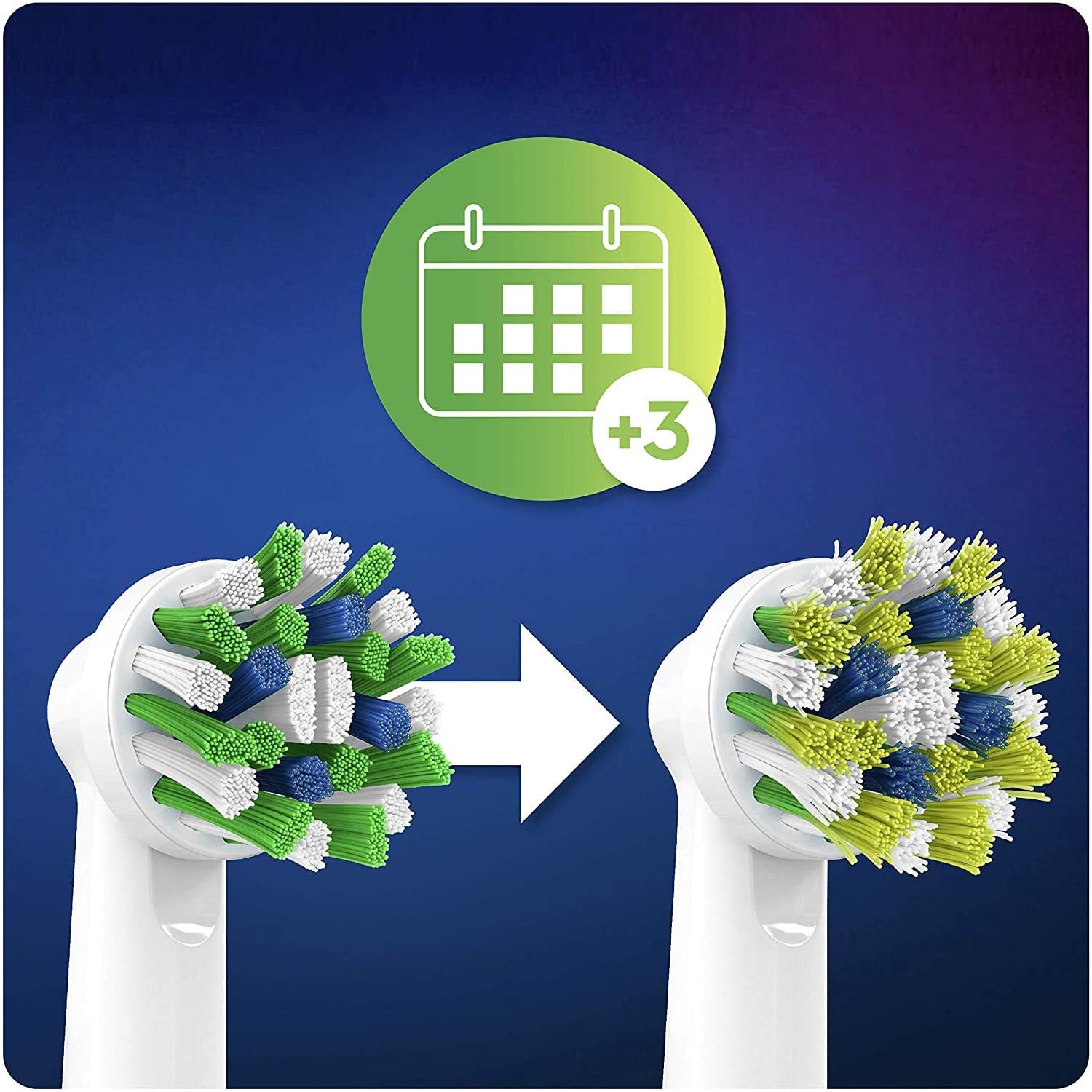 Têtes de rechange pour brosse à dents électrique CrossAction d'Oral-B.