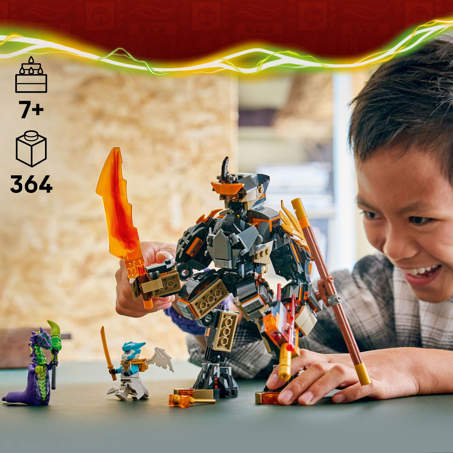 LEGO Ninjago: Cole's Mission Mech & Dragon Zane - 364 Pieces