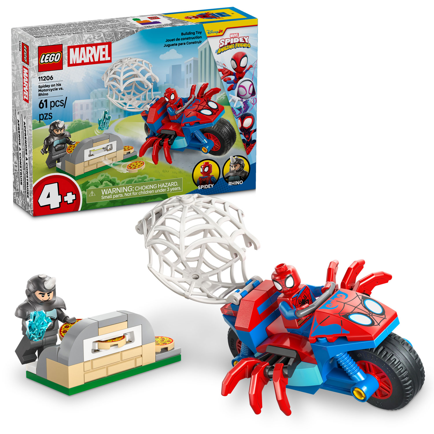 LEGO Spidey : Spider-Man sur sa moto contre Rhino - 61 pièces