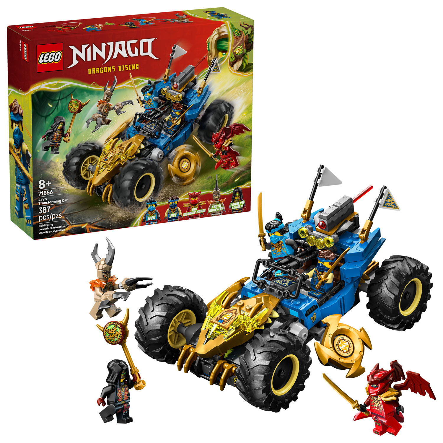 LEGO Ninjago: Jay's Transforming Car - 387 Pieces
