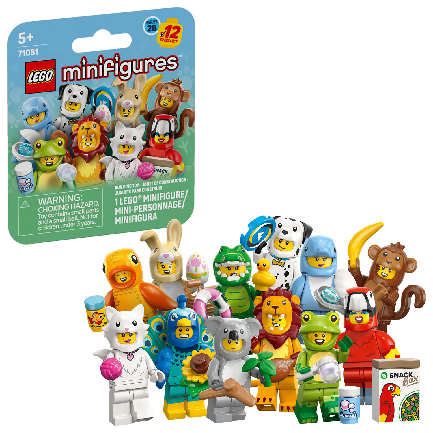 LEGO Minifigures : Animaux Série 28 - 7 pièces