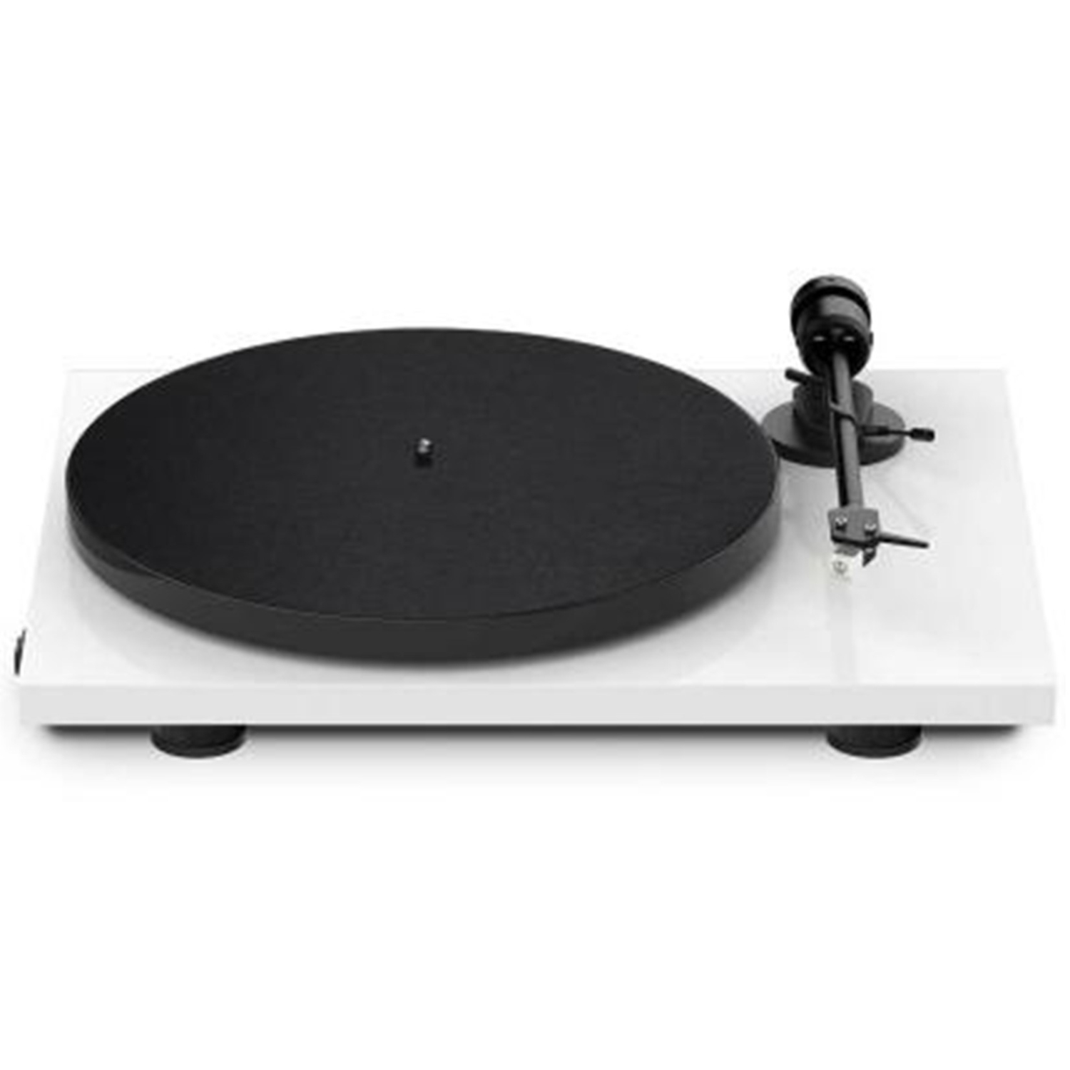 Tourne-disque d'entrée de gamme E1 BT prêt à l'emploi de Pro-Ject avec préamplificateur phono intégré et émetteur BT - Blanc lustré
