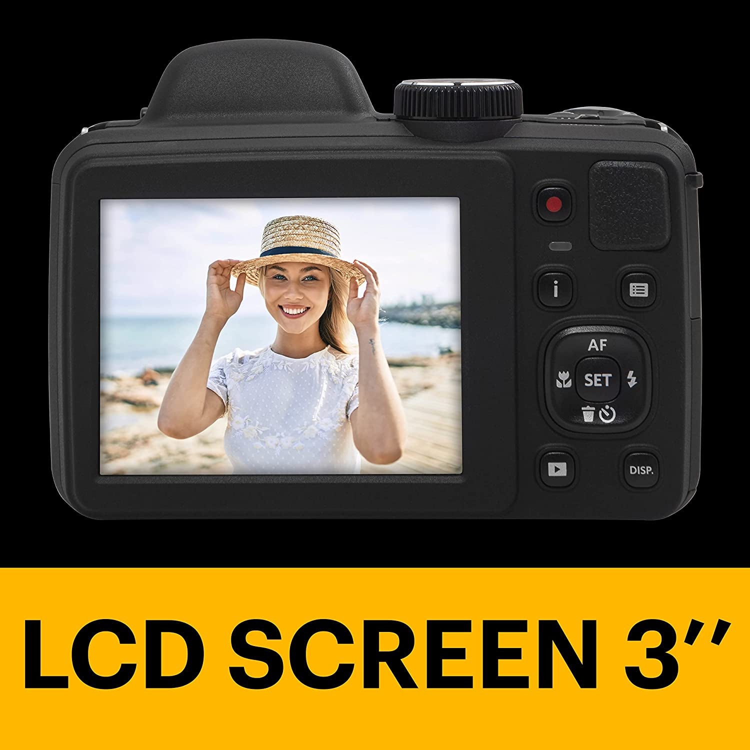 Refurbished - Kodak Pixpro AZ405 Astro Zoom 20MP Digital Camera with 40x Optical Zoom, 24mm Wide Angle Lens, and more - Black