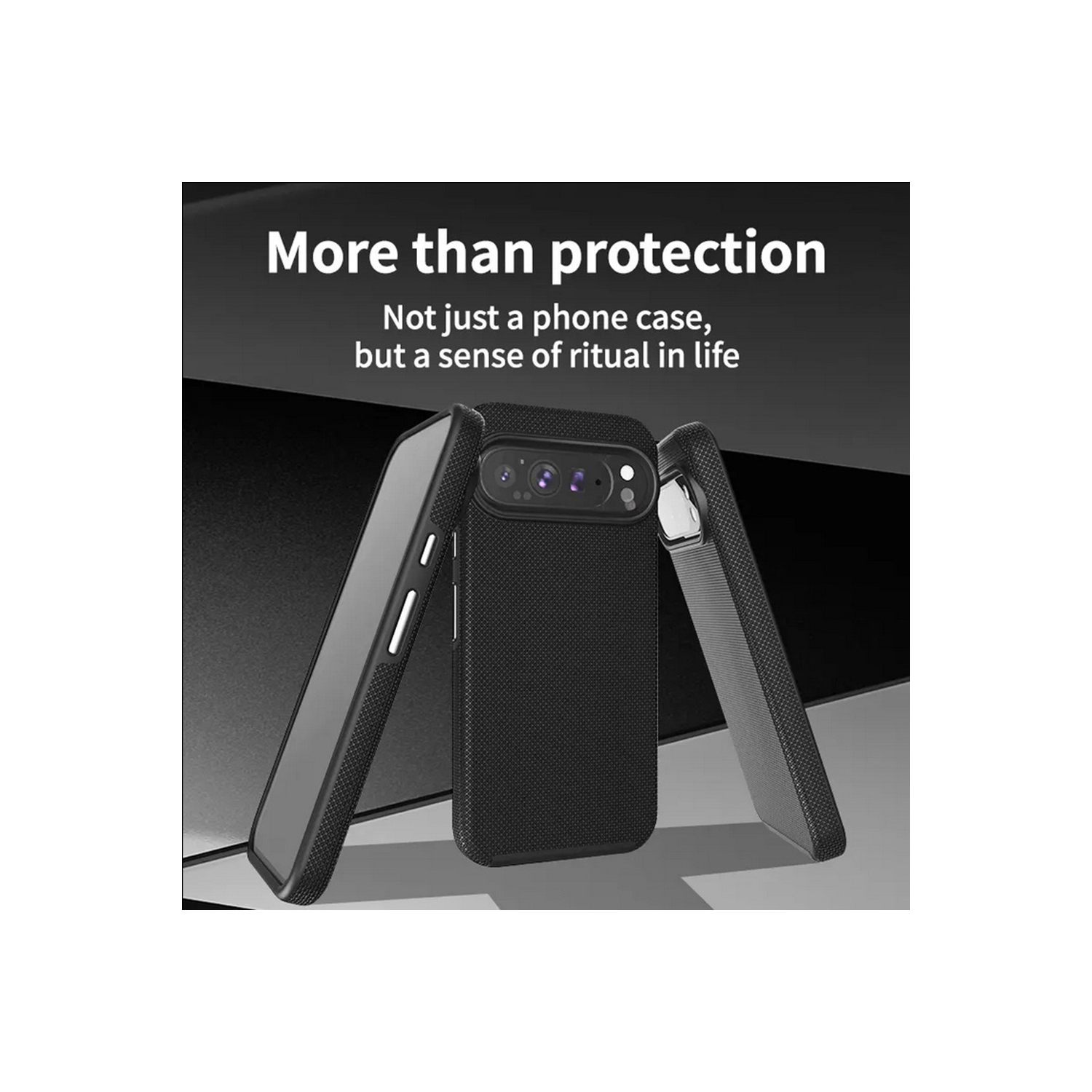 [CS] Slim Fitted Hybrid Hard PC Shell Shockproof Case Cover for Google Pixel 10 Pro XL, Navy