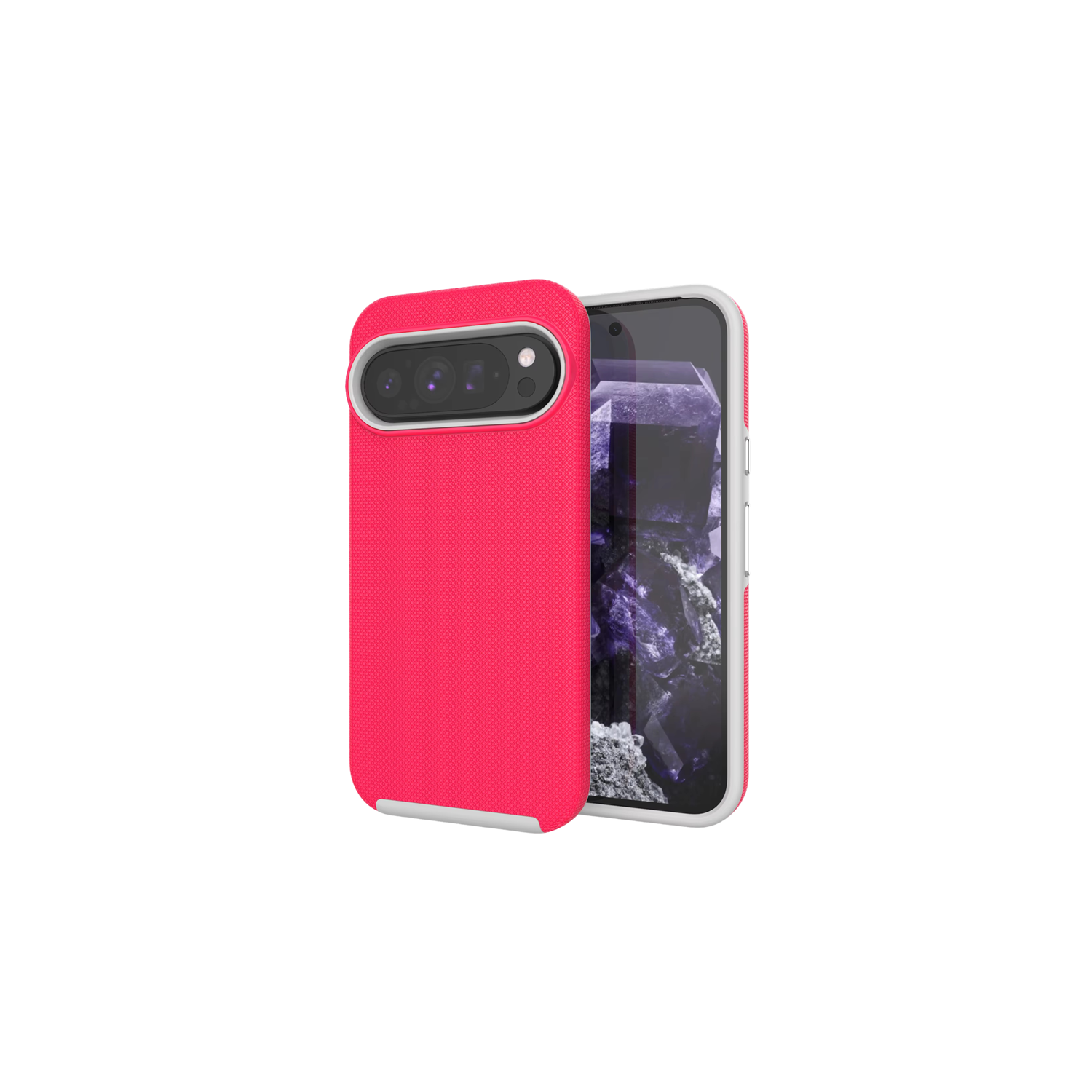 [CS] Slim Fitted Hybrid Hard PC Shell Shockproof Case Cover for Google Pixel 10 Pro XL, Hot Pink