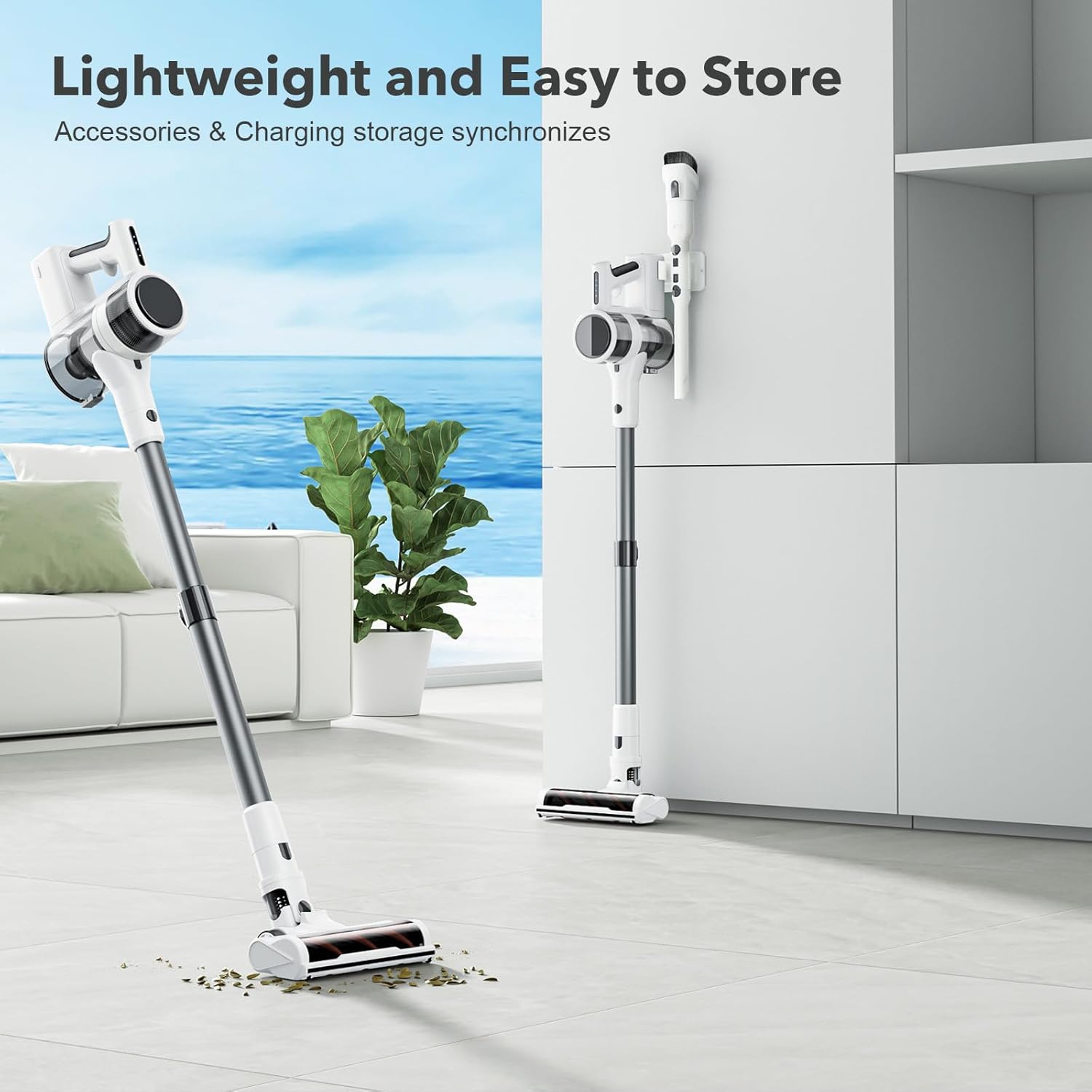 Aspirateur sans fil avec moteur de 80 000 tr/min et 2 modes réglables