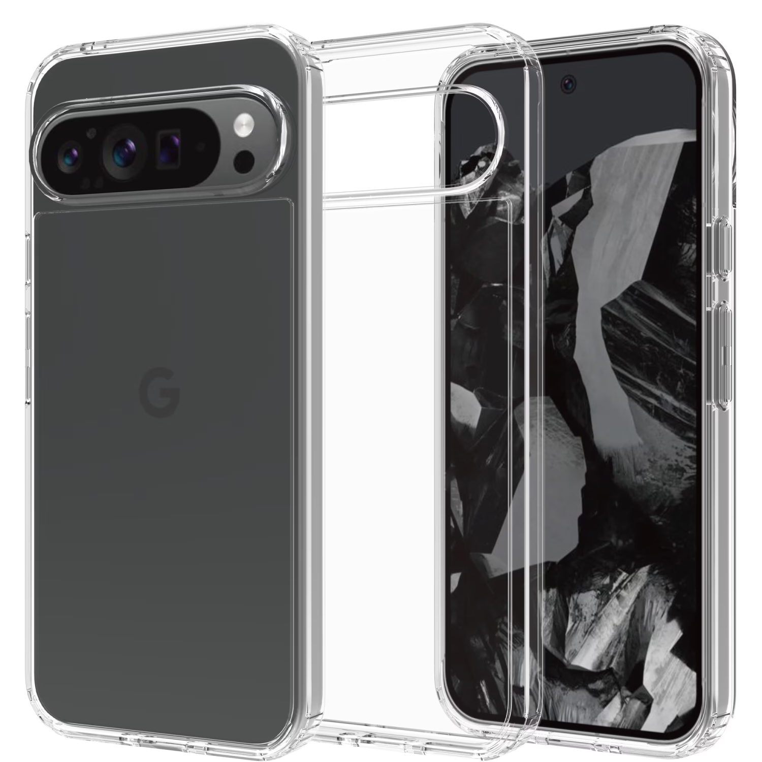 [CS] Thin TPU Bumper Soft Case Back Cover for Google Pixel 10 Pro, Clear