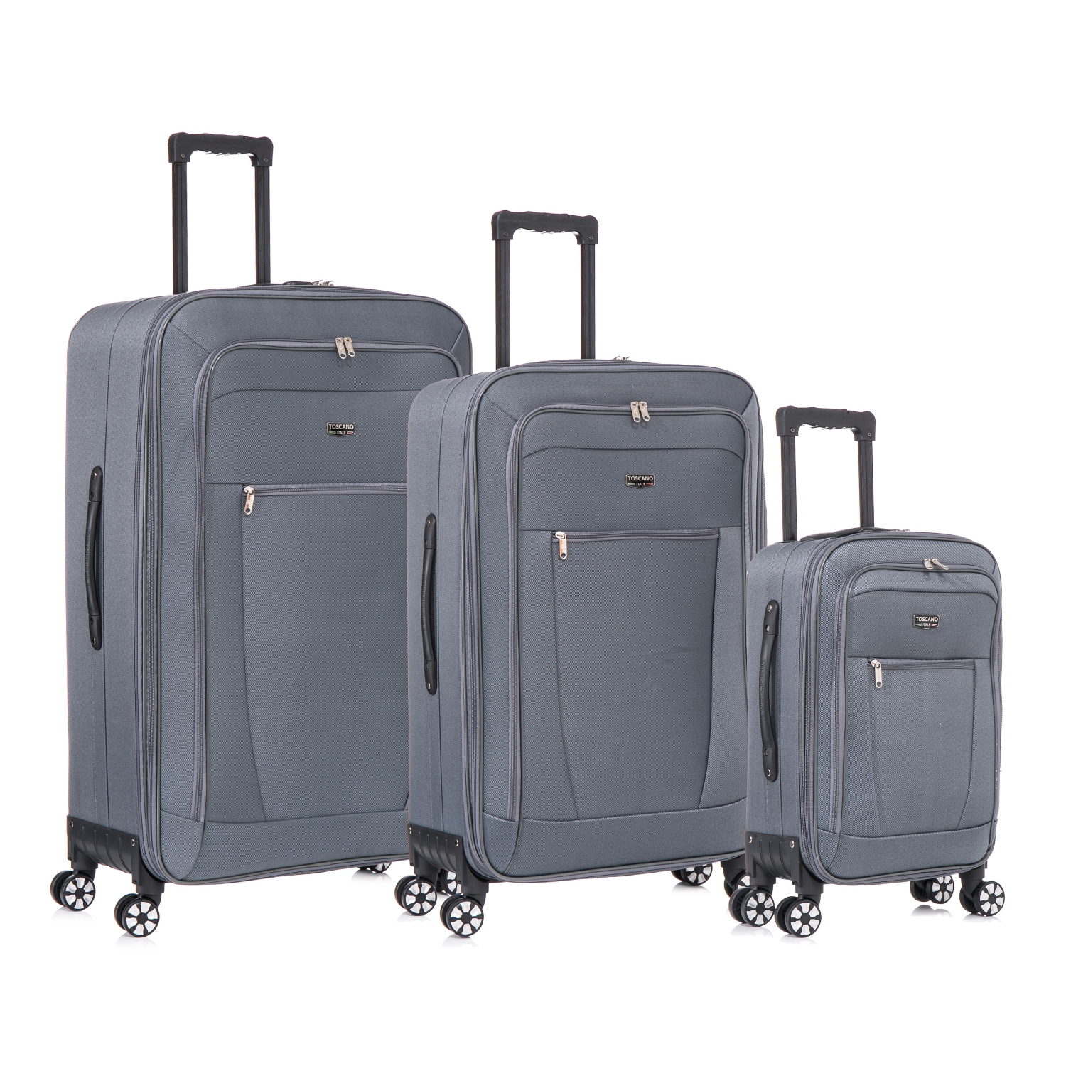 ENSEMBLE DE VALISES SOUPLES 3 PIÈCES DE TOSCANO CONSIGLIERE