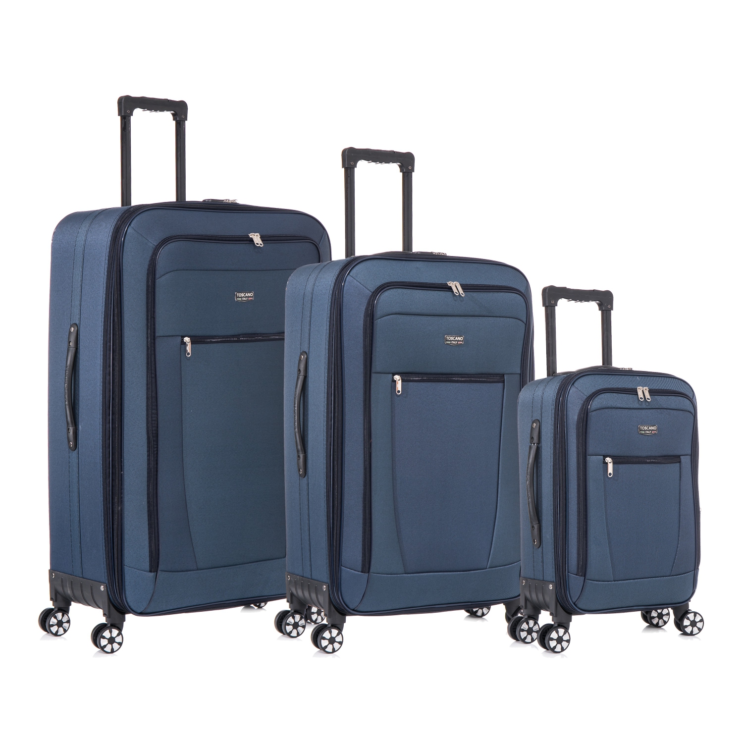 ENSEMBLE DE VALISES SOUPLES 3 PIÈCES DE TOSCANO CONSIGLIERE