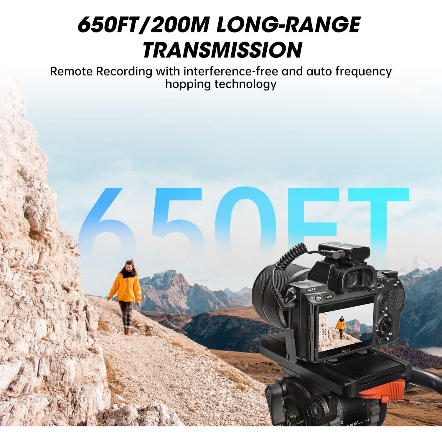 Hollyland Lark M1 2.4GHz Wireless Lavalier Microphone System, 650ft Range Noise Cancellation Dual-Channel, 2TX+1RX+Charging Case - Open Box