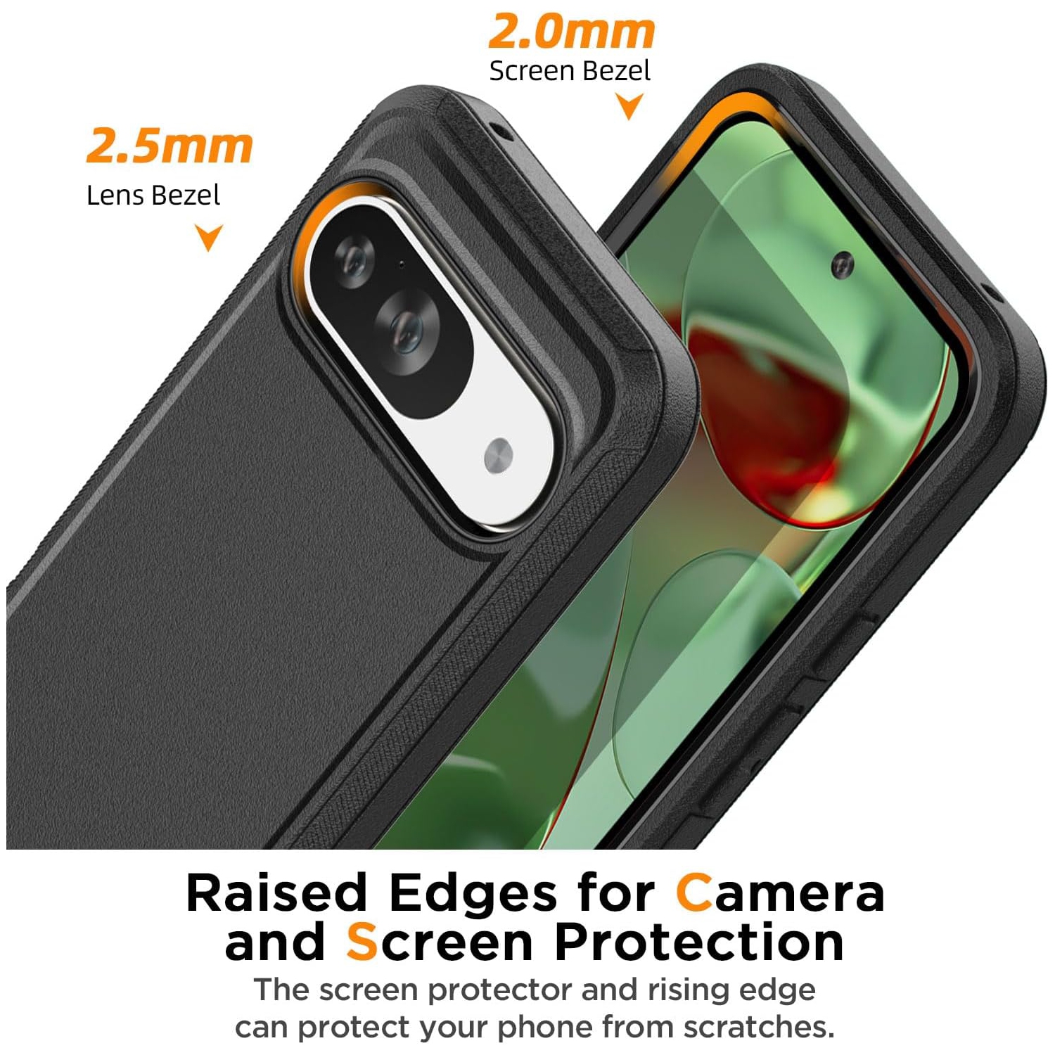 [CS] Triple 3 Layers Shockproof Heavy Duty Defender Hard Case for Google Pixel 10 Pro XL, Black
