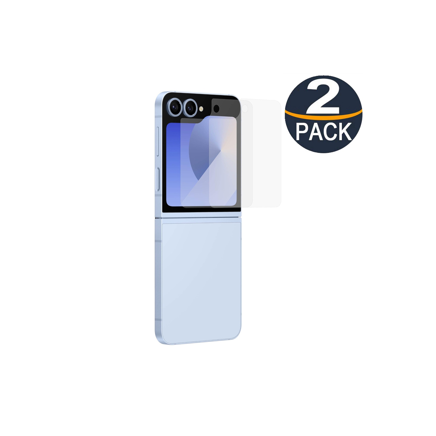 [2 Packs] CSmart Premium Tempered Glass Screen Protector for Samsung Galaxy Z Flip 7, Case Friendly & Bubble Free