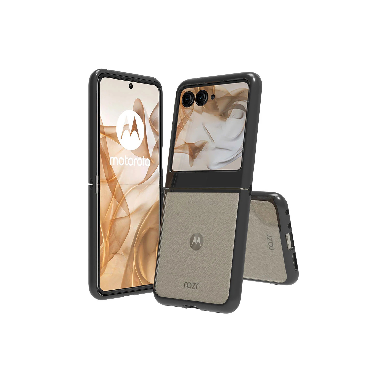 [CS] Thin Hard PC TPU Back Cover Case for Motorola Moto Razr 2024 2025, Black