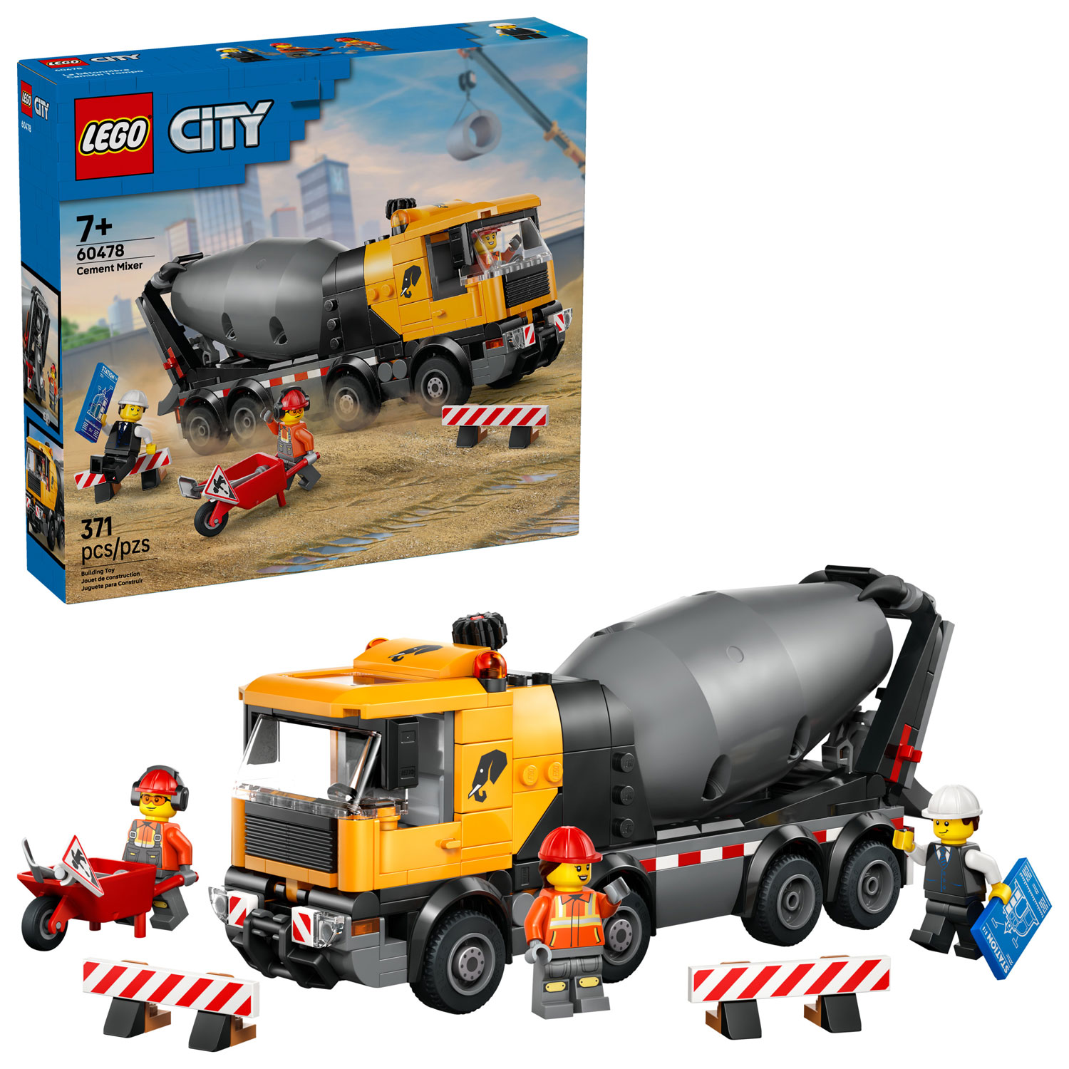 LEGO City Great Vehicles : La bétonnière - 371 pièces