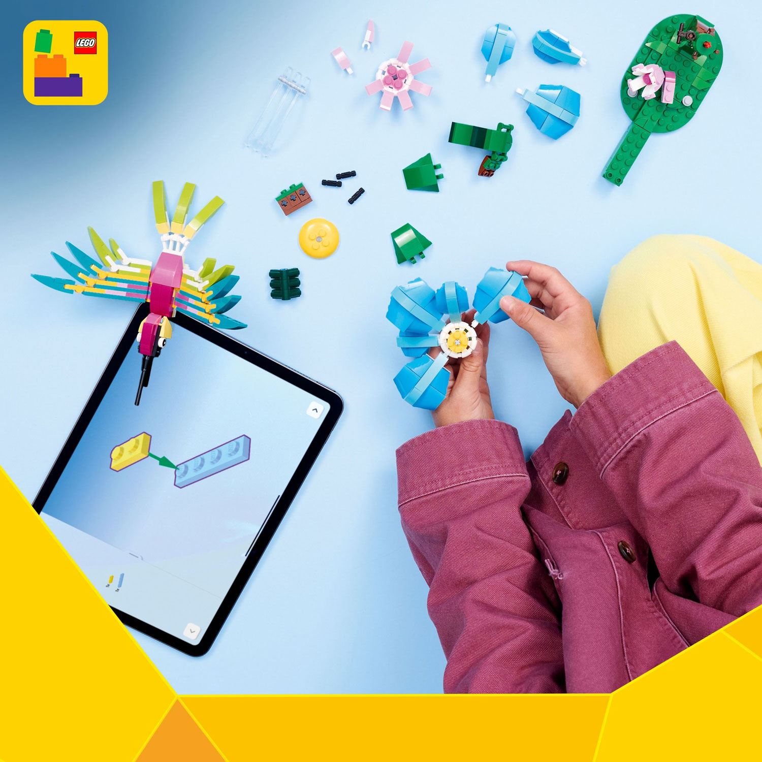 LEGO Creator : 3-en-1 Les animaux sauvages : le colibri coloré - 312 pièces