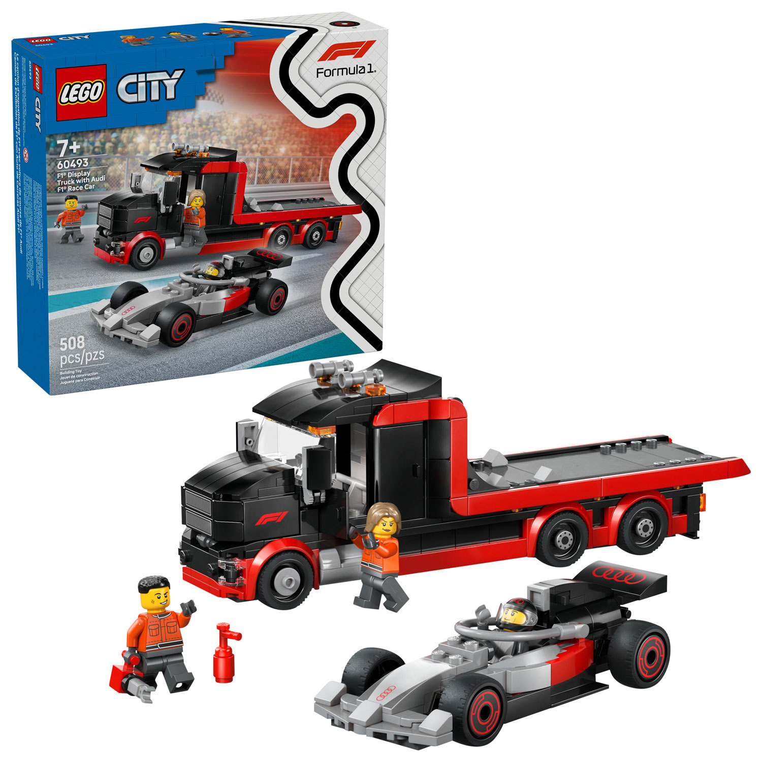 LEGO City: F1 Display Truck with Audi F1 Race Car - 508 Pieces