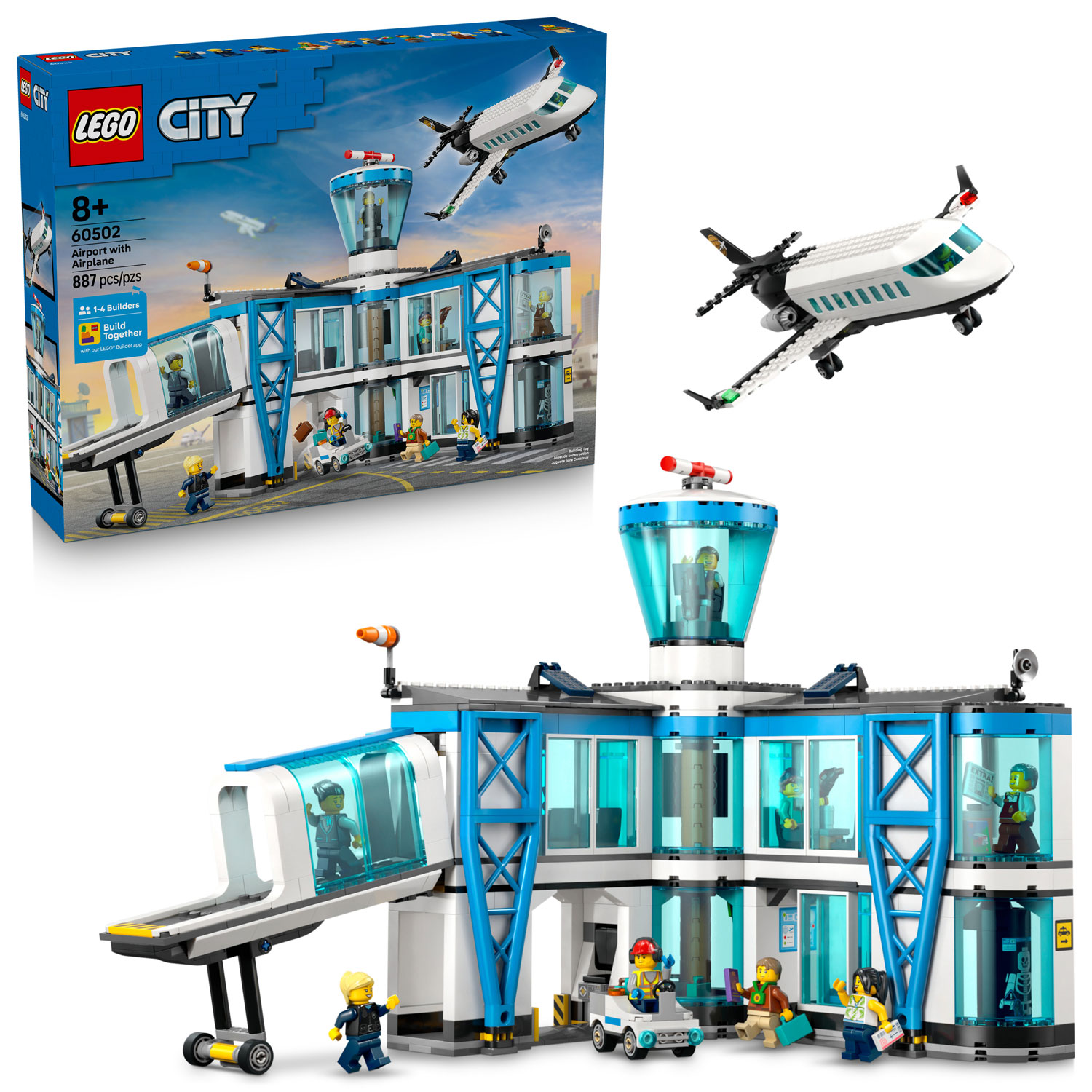 LEGO My City : L'aéroport avec avion - 887 pièces