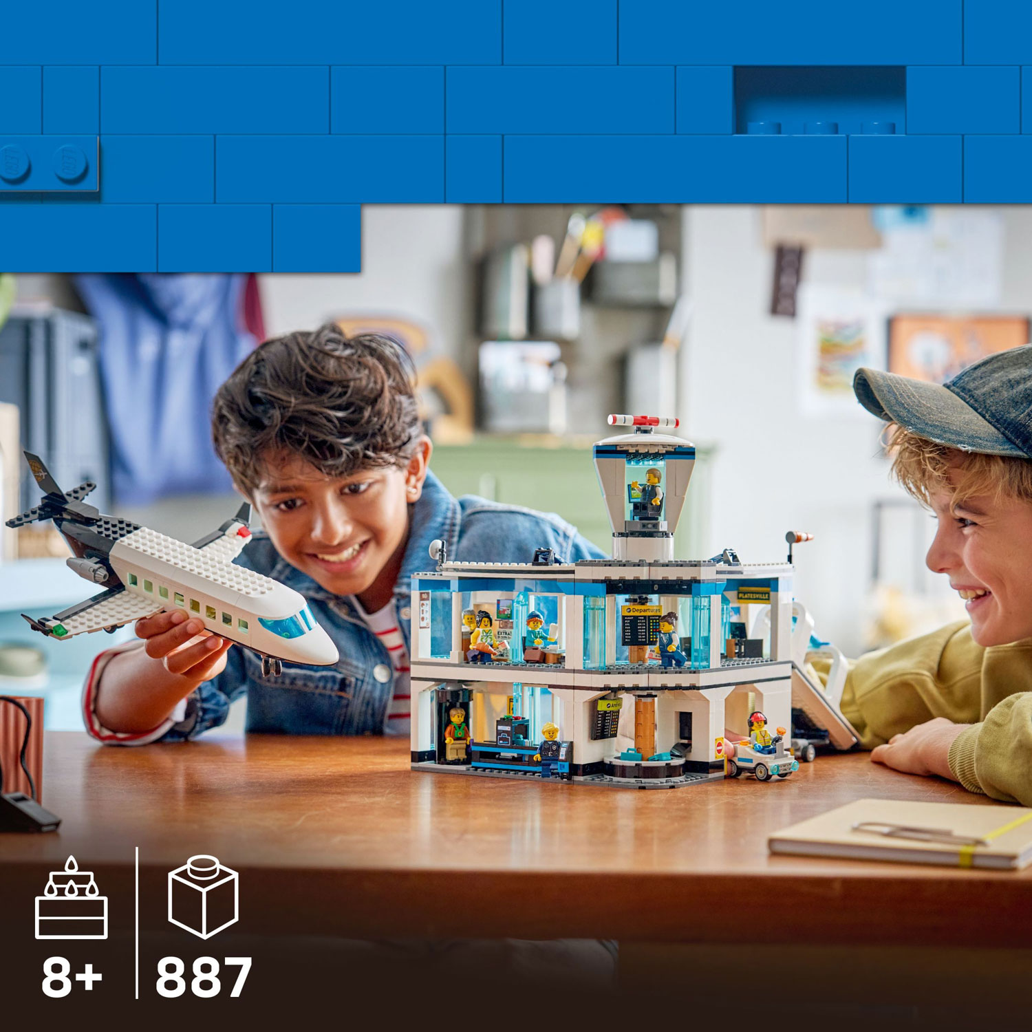 LEGO My City : L'aéroport avec avion - 887 pièces