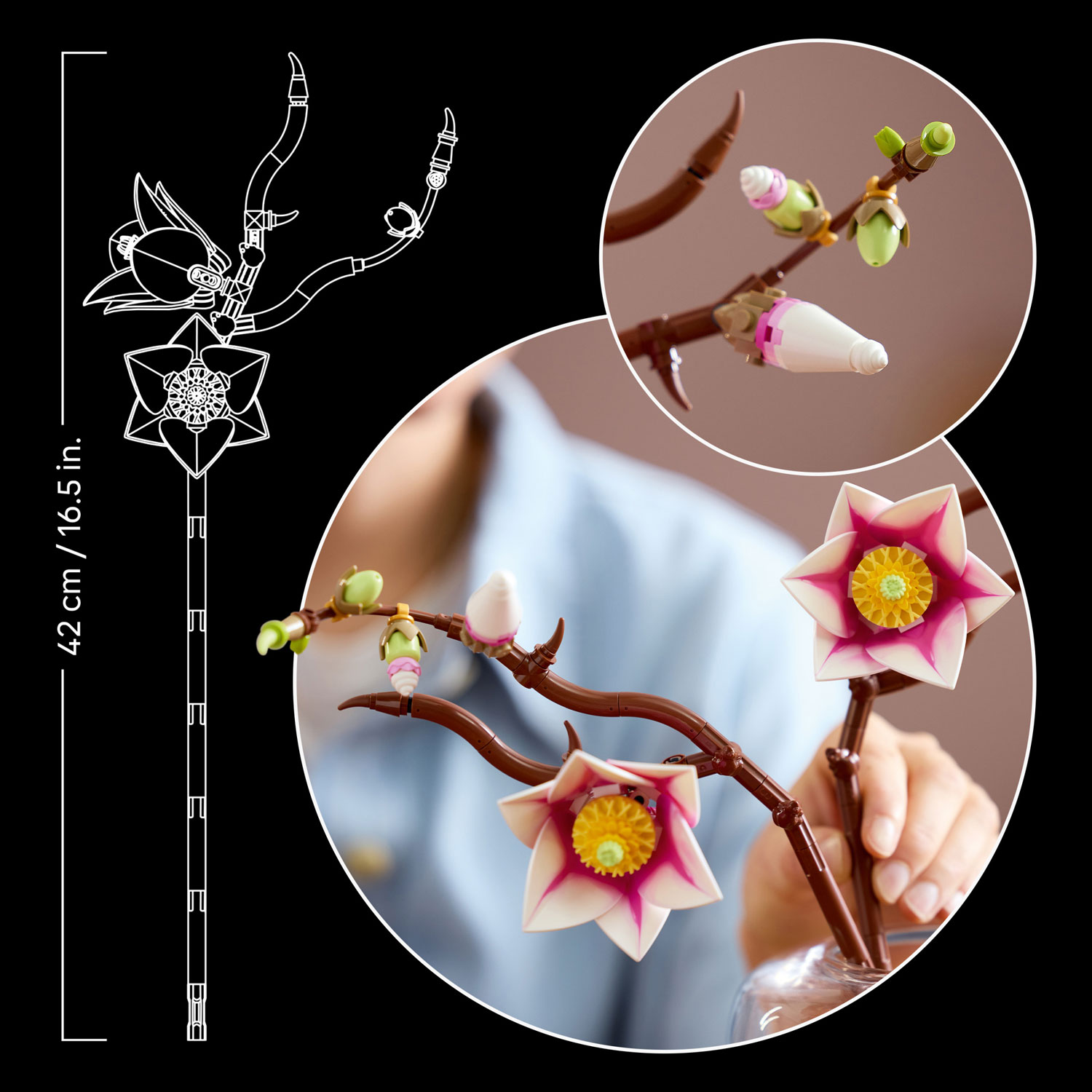 LEGO Botanicals: Magnolia Branches - 435 Pieces