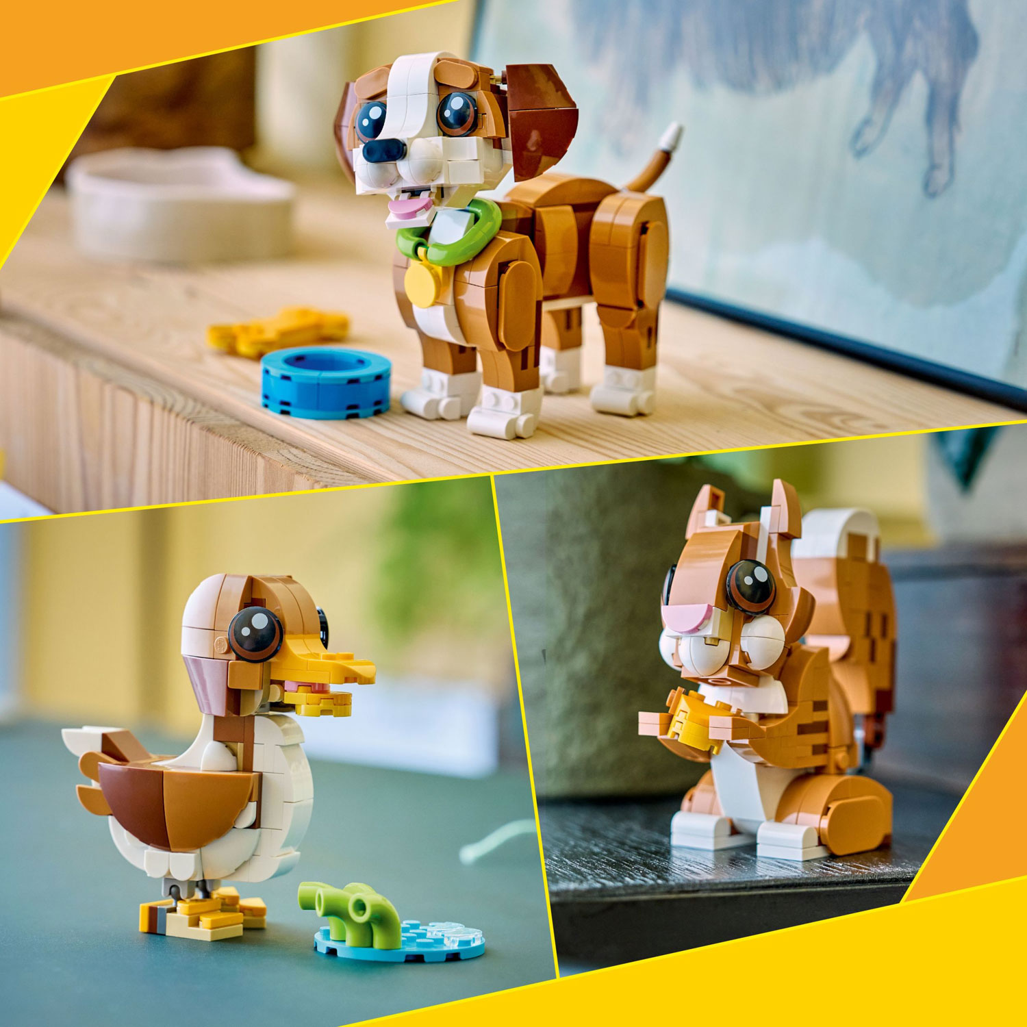 LEGO Creator : 3 en 1 : Les animaux mignons : le chiot joueur - 336 pièces