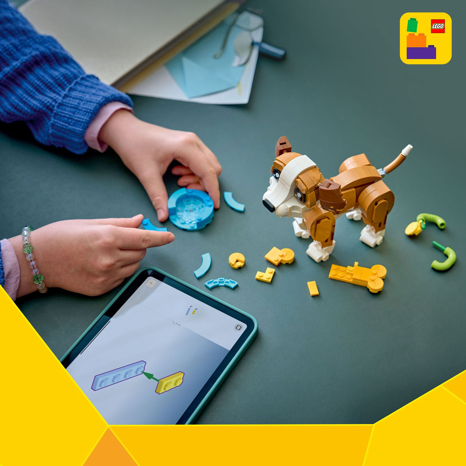 LEGO Creator : 3 en 1 : Les animaux mignons : le chiot joueur - 336 pièces