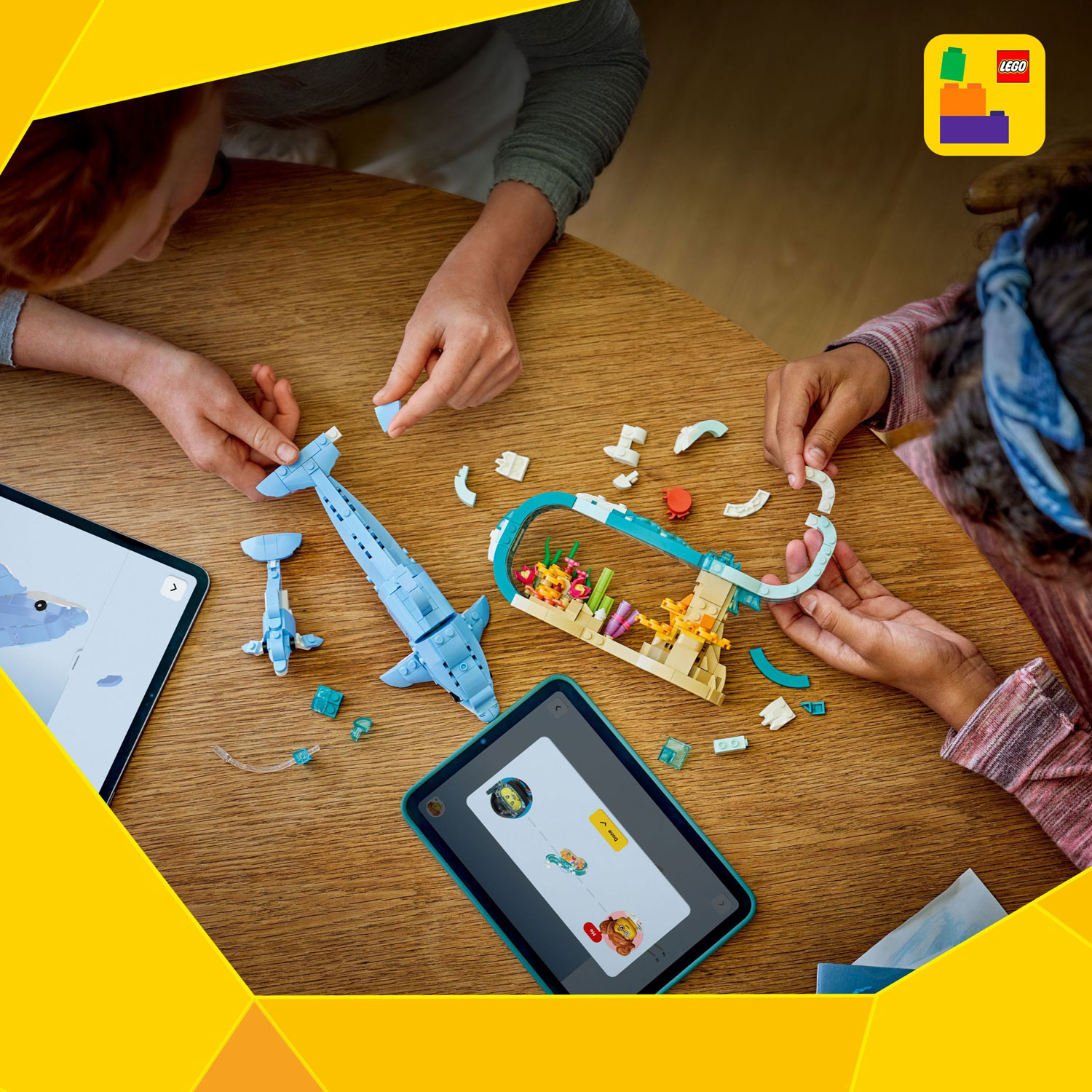 LEGO Creator : trois-en-un Les animaux marins : les magnifiques dauphins - 542 pièces