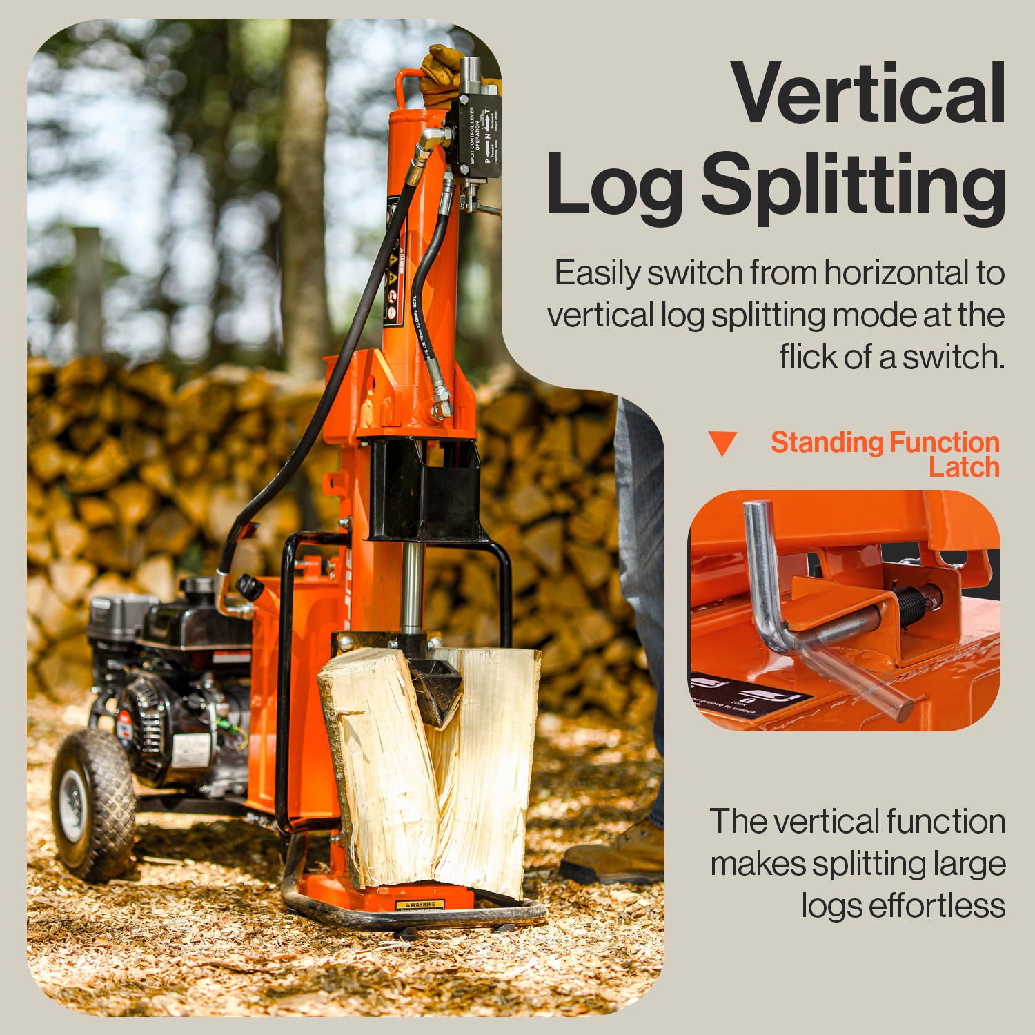 SuperHandy Gas-Powered Log Splitter